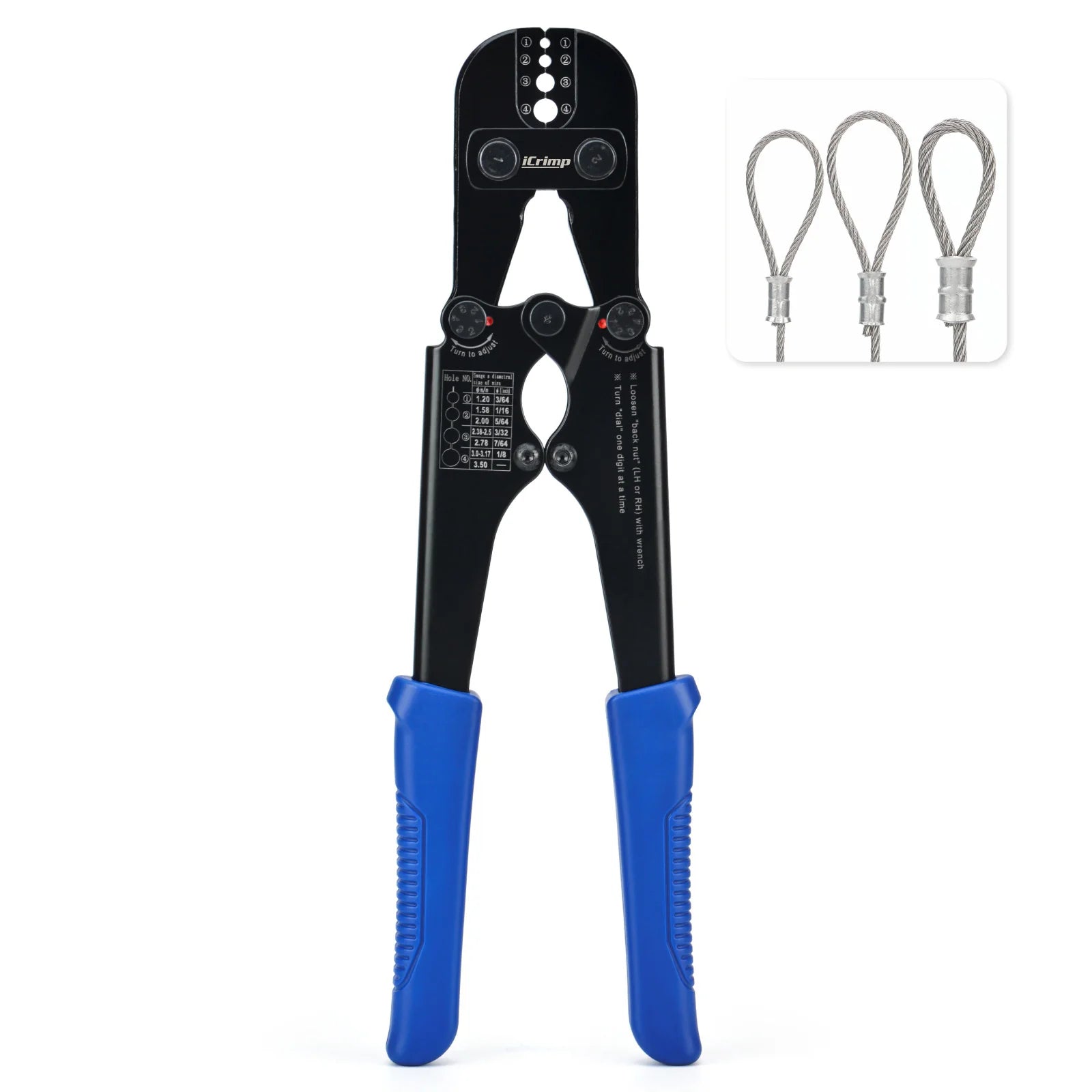 Wire Rope Crimping Tool for 3/64