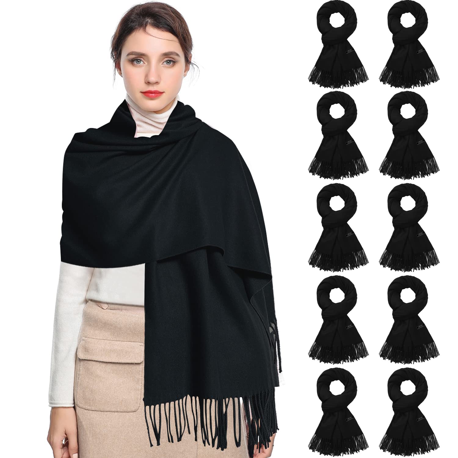 EASE LEAP Women's Pashmina Shawl - Soft Winter Scarf for Ladies, Warm Wedding Wrap, Elegant Evening Dress Accessory - Perfect for Parties, Weddings & Cold Weather Fashion