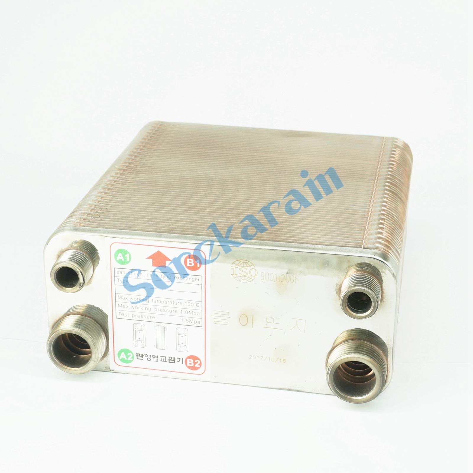 60 Plate Wort Chiller Cooler - SUS 304 Stainless Steel Heat Exchanger for Home Brewing Beer & Wine Making - Perfect for Craft Breweries & DIY Fermentation Projects