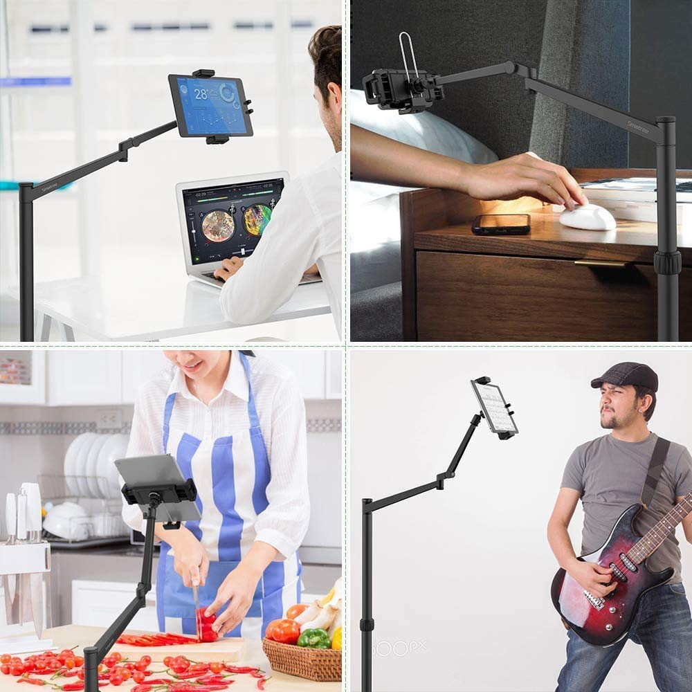 Smatree 360° Rotating Adjustable Tablet Floor Stand - Compatible with iPad Pro/Air/Mini (9-13 inch), Samsung Galaxy Tab S10/S9/S8 (11-12.4 inch), Surface Pro 11 & eBook Readers - Perfect for Home, Office & Bedroom Use