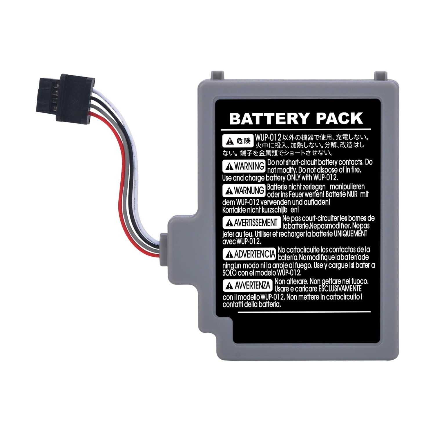 2000mAh Rechargeable Battery Pack for Nintendo Wii U Gamepad - Compatible with WUP-012 & WUP-010 Models - Long-Lasting Power for Extended Gaming Sessions