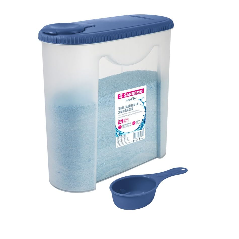 80 oz Plastic Laundry Detergent Powder Storage Container | Laundry Room Organization Essential | Perfect for Home, Apartment & Laundry Business Use