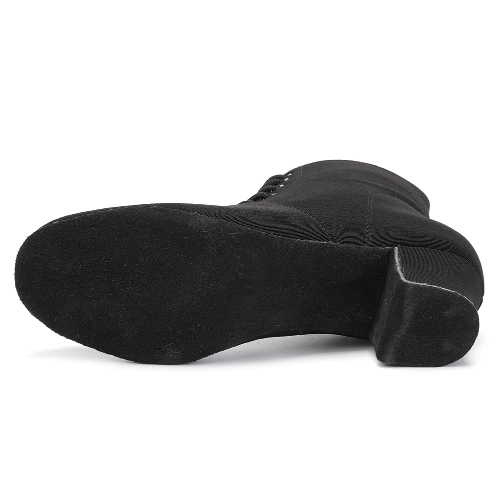 AOQUNFS Women's Latin Dance Shoes - Ballroom Salsa Tango Practice Shoes with Lace-Up Design, Comfortable & Stylish for Dance Classes, Performances & Social Events