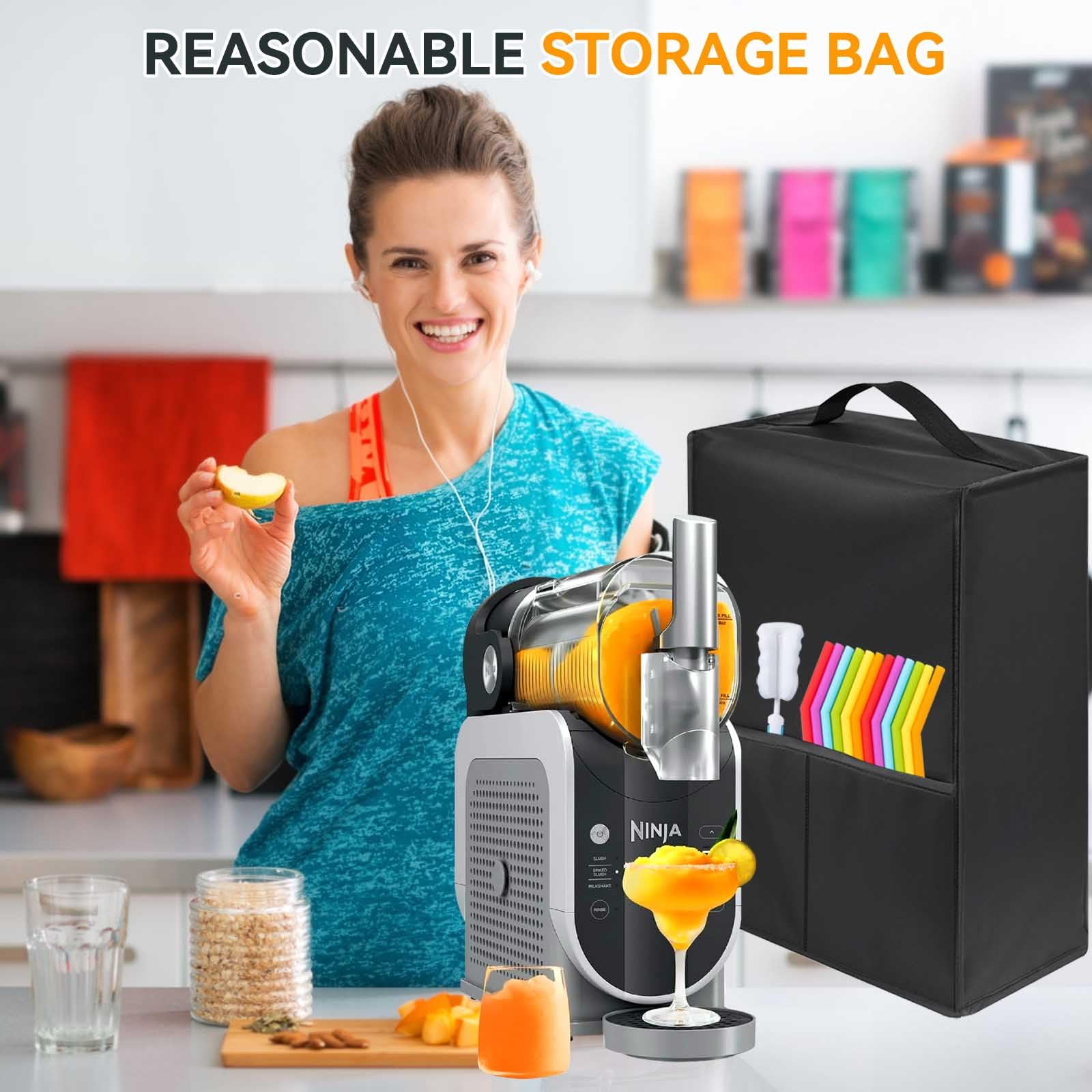 Waterproof Nylon Blender Cover for Ninja SLUSHi 72 oz Professional Frozen Beverage Maker - Black - Perfect for Smoothie Making & Kitchen Appliance Protection