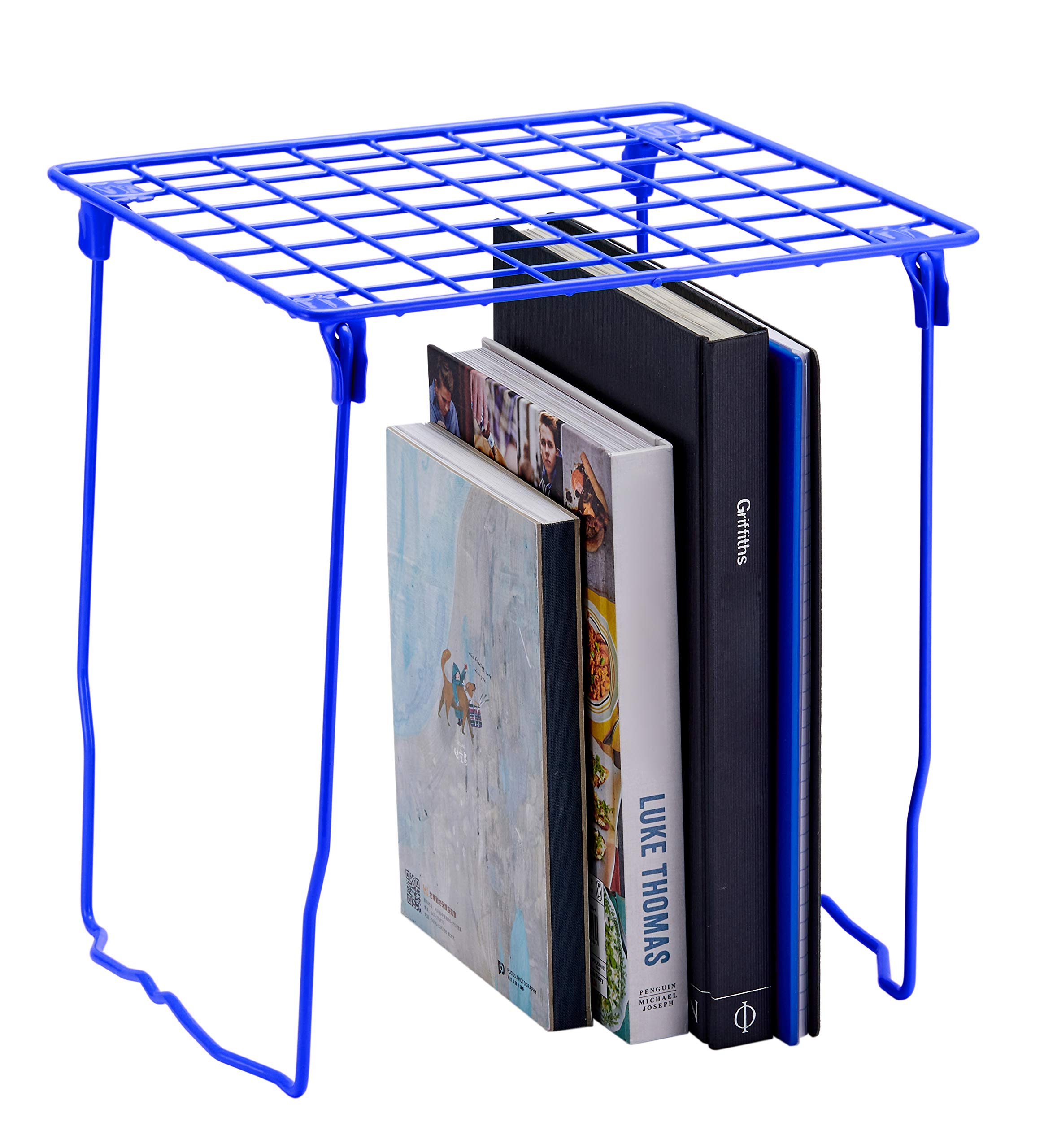 LockerMate Stac-A-Shelf Stackable Locker Organizer - Extra Tall Blue Shelf for Standard School Lockers | Perfect for Back to School Organization & Dorm Storage Solutions