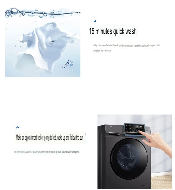 Haier EG100MATE2S 10kg Front Load Washing Machine - BLDC Direct Drive Motor, 1 Year Warranty, 3-Pin Plug - Perfect for Apartments, Laundromats & Small Homes