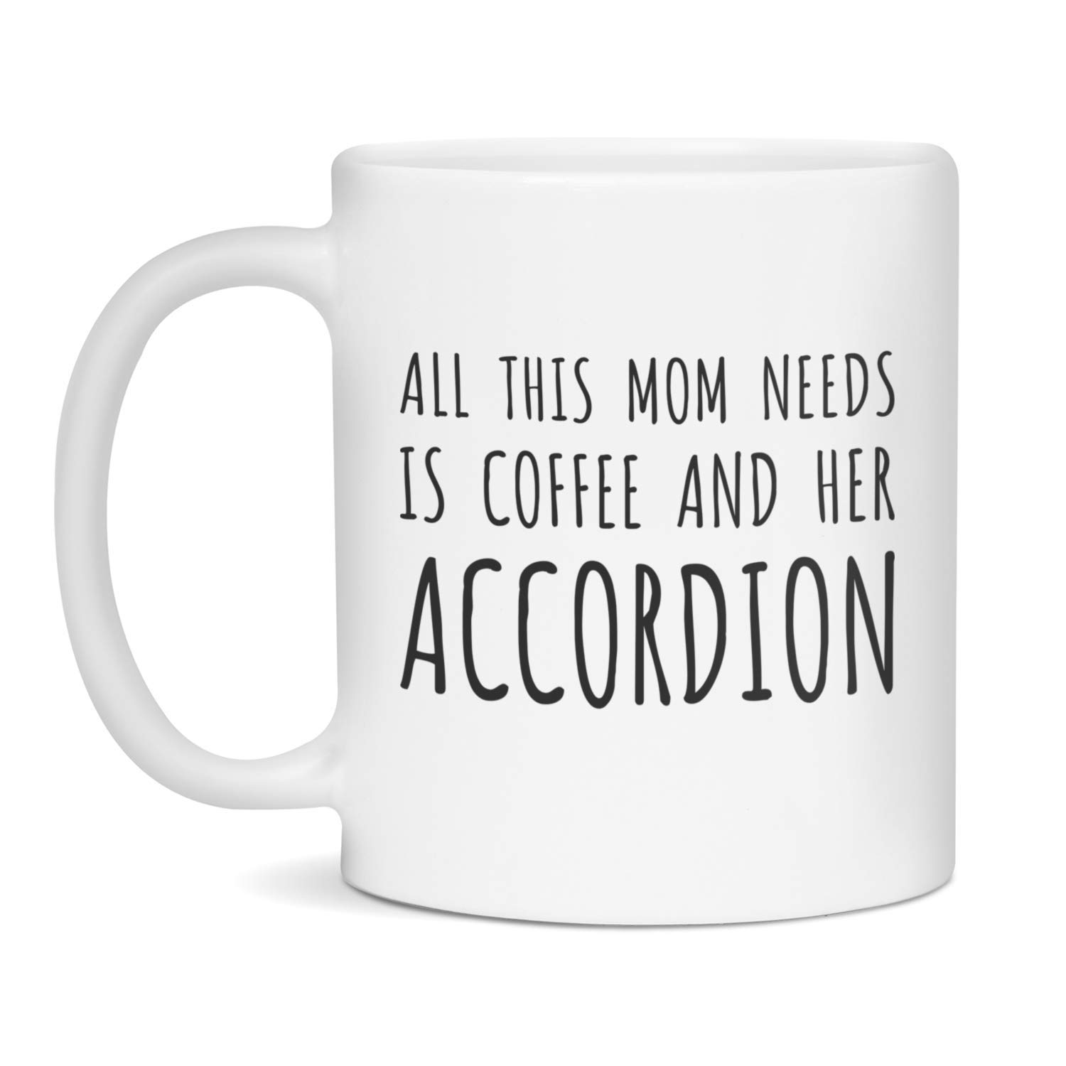 11-Oz White Accordion Coffee Mug - Perfect Mother's Day Gift for Coffee Lovers - Ideal for Home, Office & Travel Use