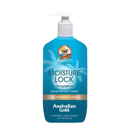 Australian Gold Moisture Lock Tan Extender Lotion - 16 oz Hydrating Sun Care for Prolonged Tanning & Skin Nourishment | Post-Sun, Poolside & Beach Use