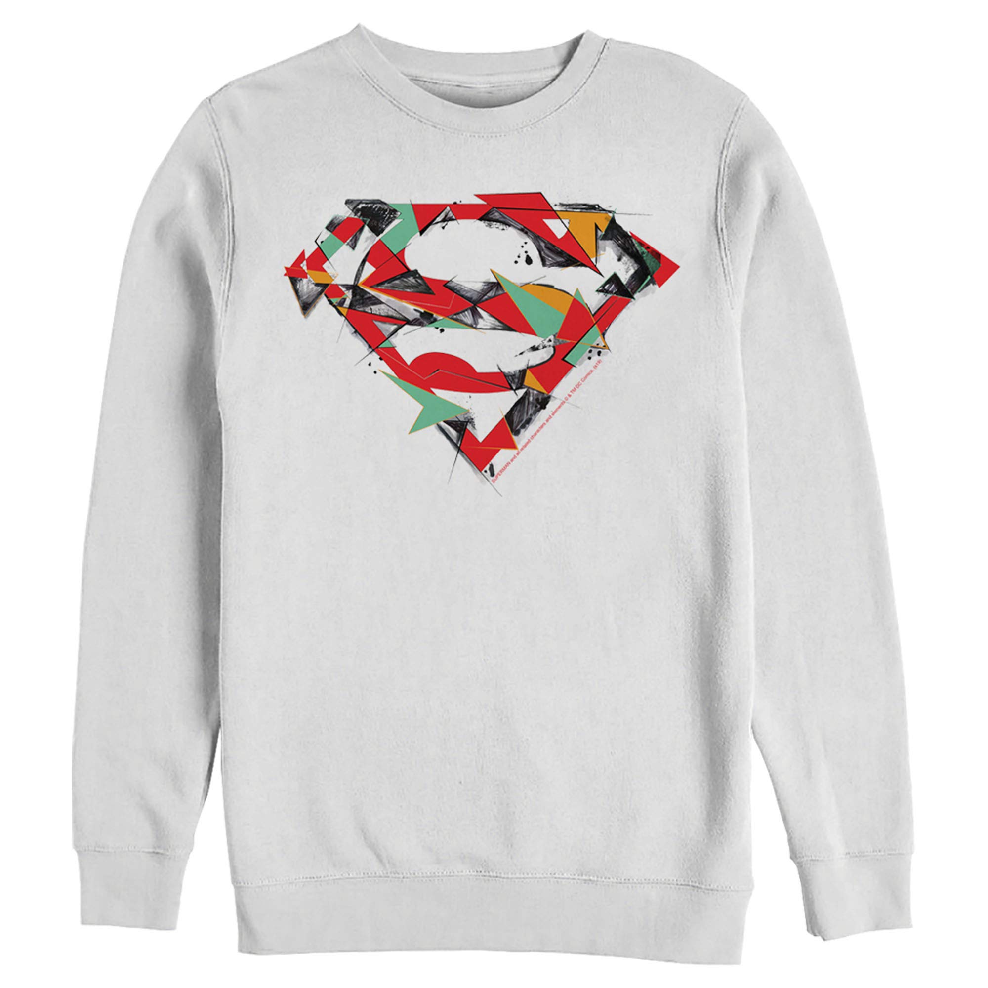 Superman Logo Puzzle Graphic Sweatshirt for Men | DC Comics Superhero Pullover | Casual Wear & Lounge Outfit