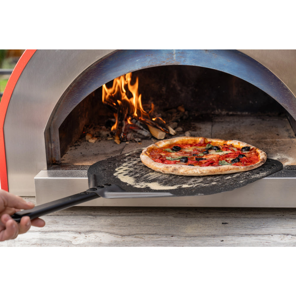 Browne 242220 14x12 Aluminum Perforated Pizza Peel with 10