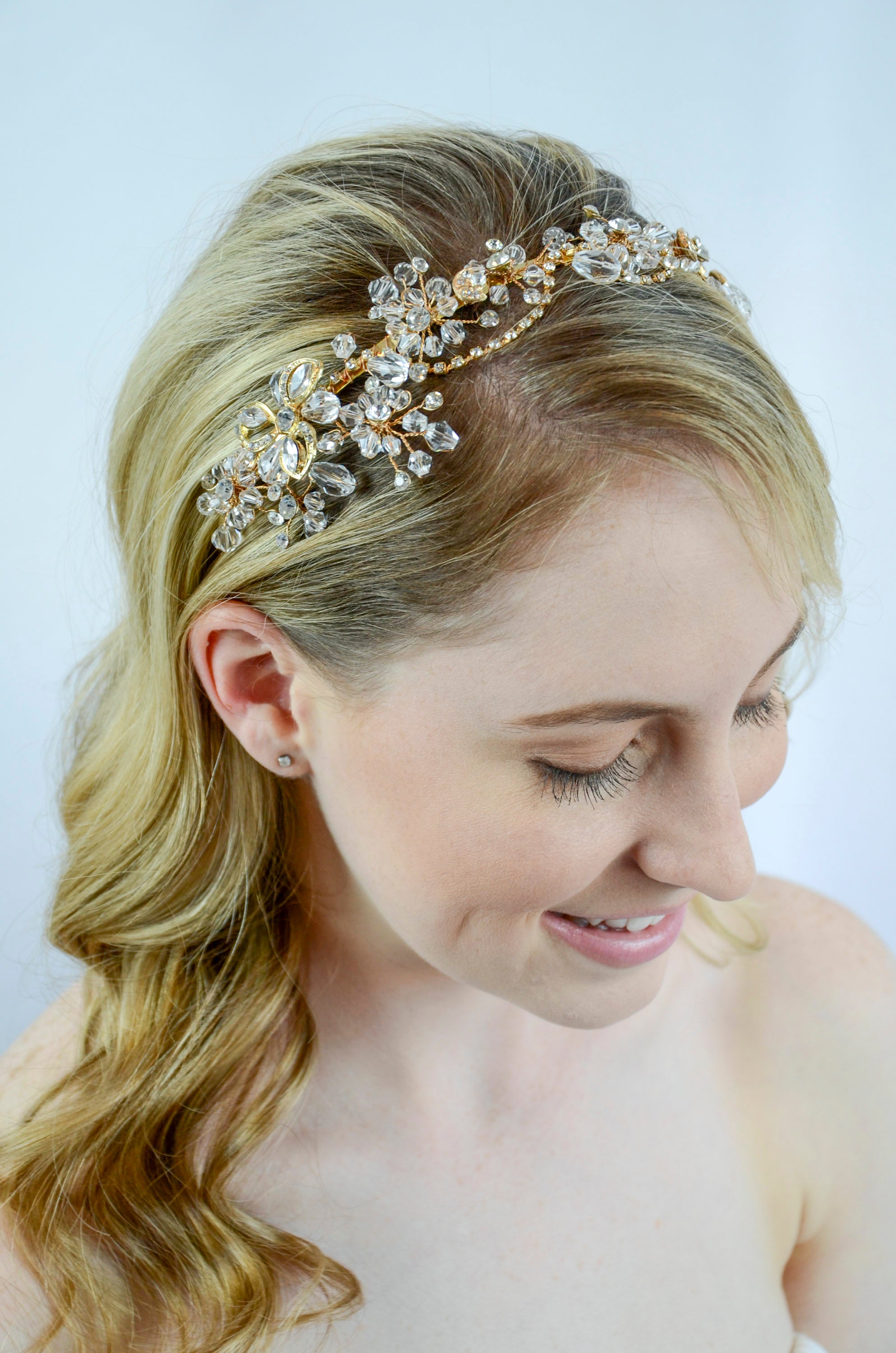 Elegant Gold Bridal Tiara for Weddings - Perfect for Brides, Prom, and Special Occasions