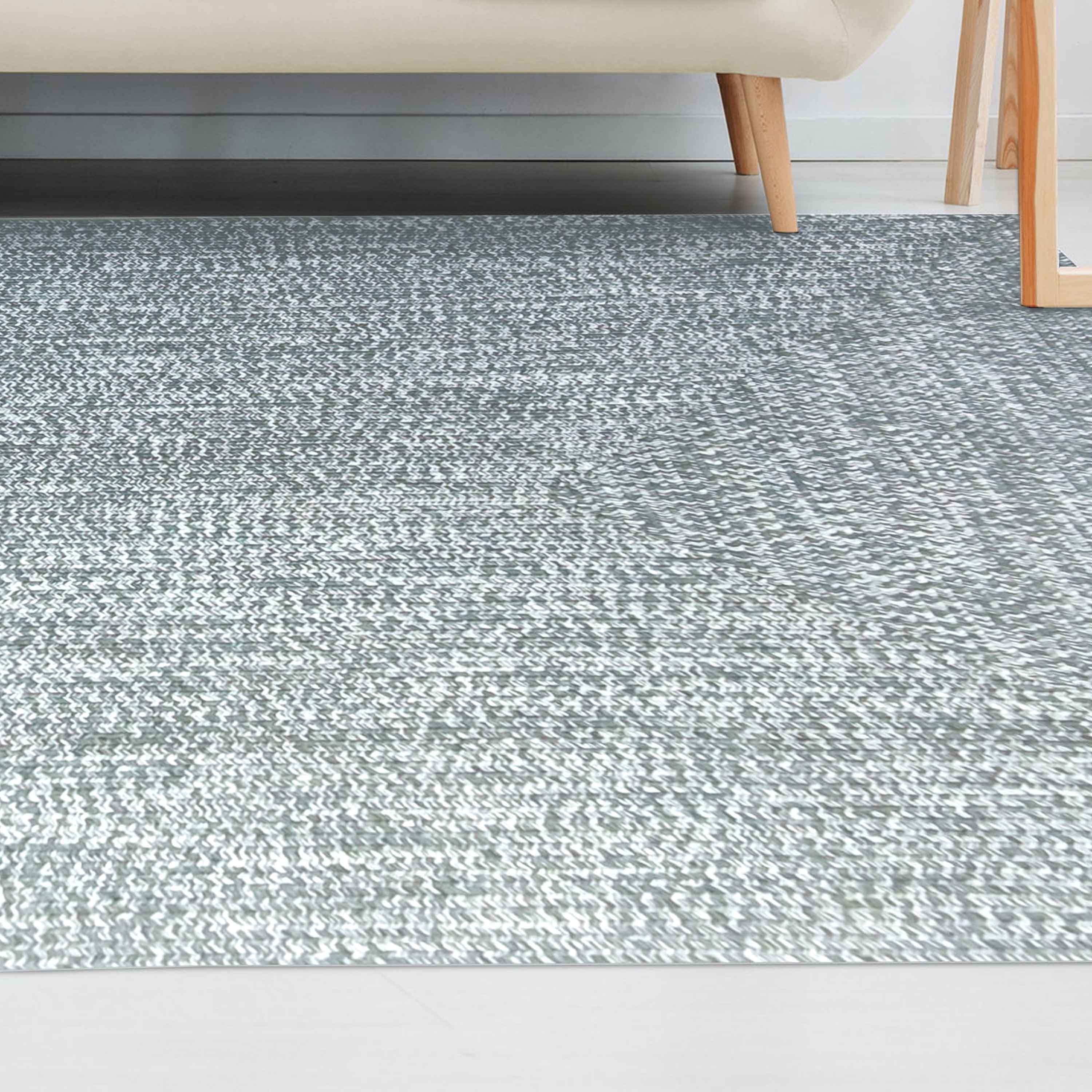 Two-Toned Braided Bohemian Area Rug - Indoor/Outdoor Use for Living Room, Patio & Bedroom Decor