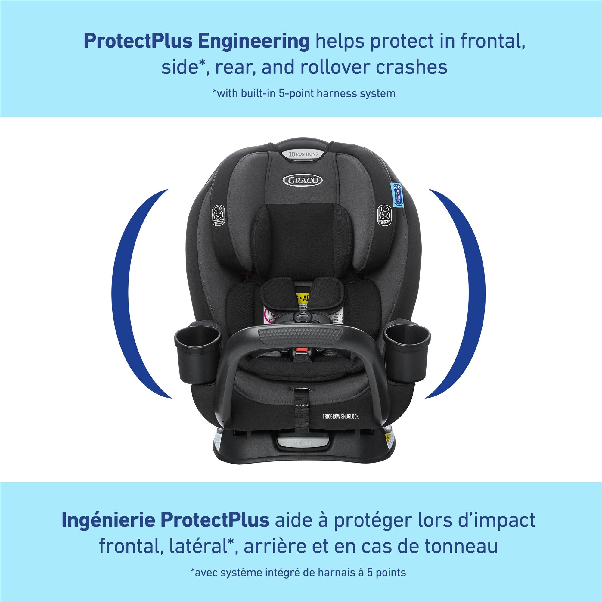 Graco TrioGrow SnugLock 3-in-1 Convertible Car Seat for Infants to Toddlers - Safe & Comfortable for Rear-Facing, Forward-Facing & Booster Mode - Perfect for Family Travel, Road Trips & Daily Commutes