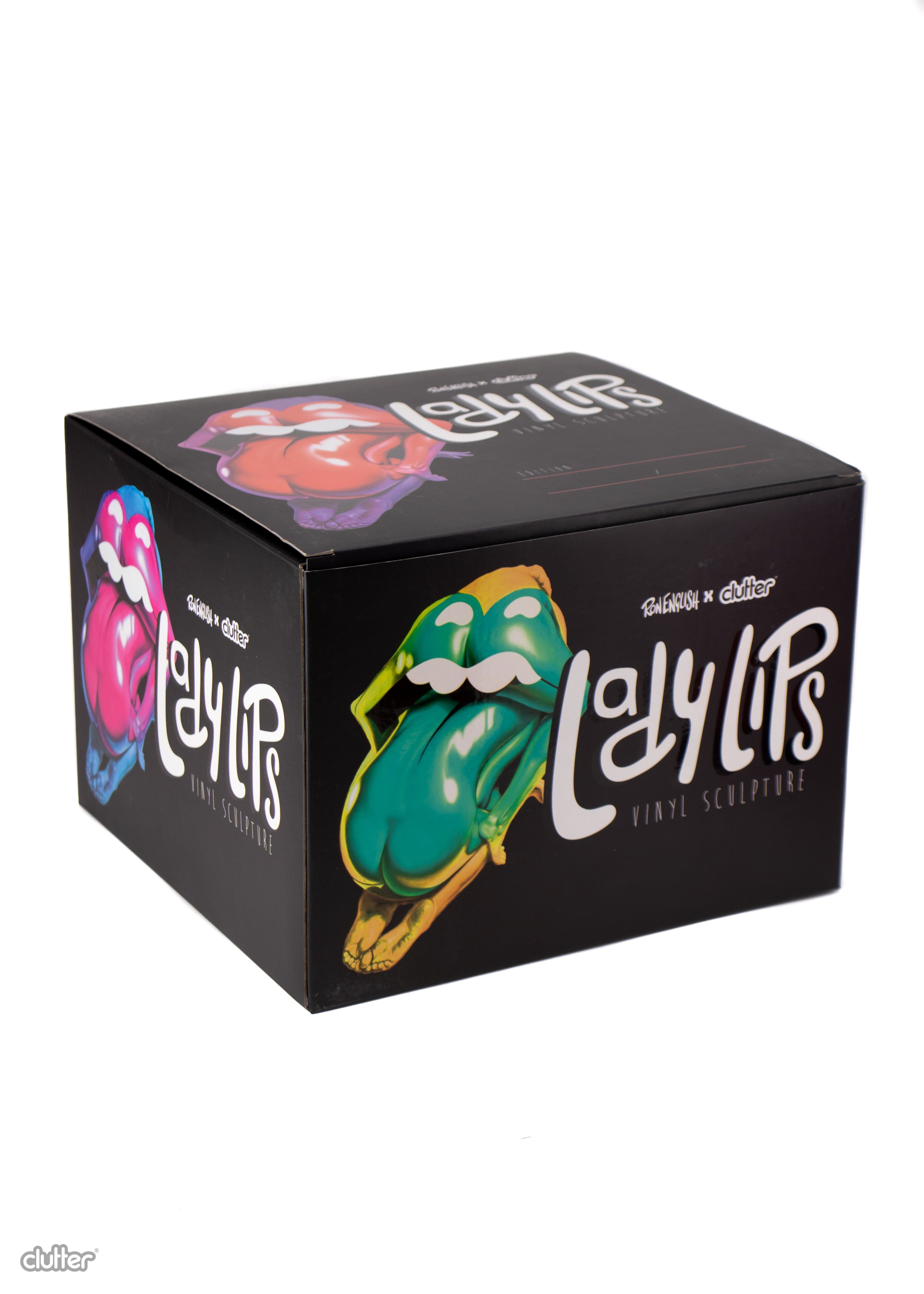 Ron English x Clutter Lady Lips Art Sculpture - IamRetro Exclusive Collectible Pop Art Decor for Home & Office Display