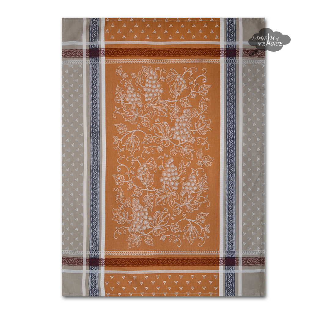 Premium French Cotton Jacquard Dish Towel - Absorbent & Decorative Kitchen Towel for Wine Tasting, Dinner Parties & Elegant Home Decor - Tissus Toselli Collection