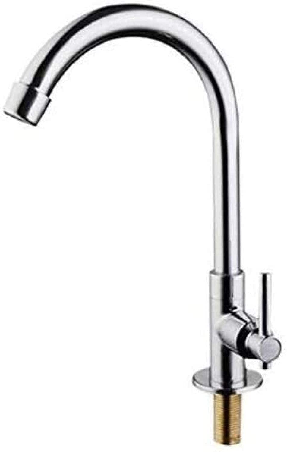 ESSNS 360 Degree Swivel Kitchen Sink Faucet - Single Hole Cold Water Alloy Tap for Modern Homes | Perfect for Washing Dishes, Filling Pots & Daily Kitchen Tasks