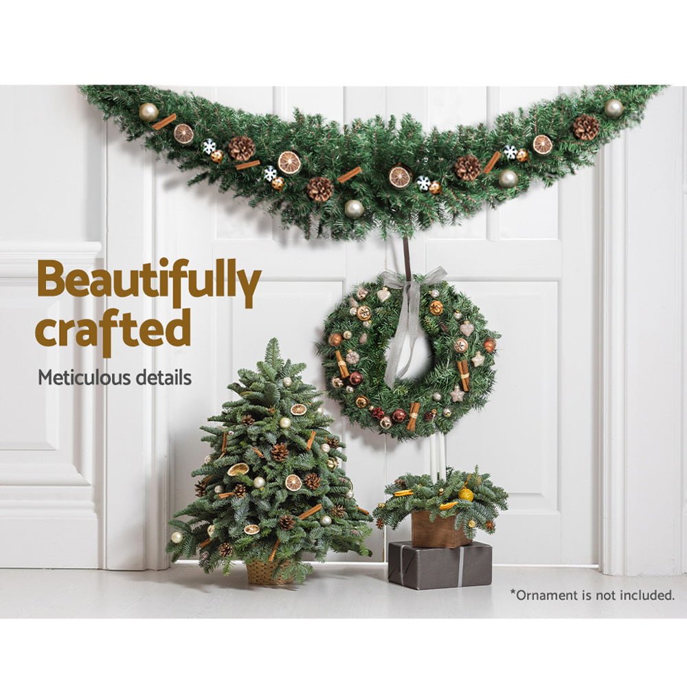 1.8M Green Christmas Garland - Xmas Tree Decoration for Holiday Home & Party Decor | Perfect for Fireplace, Staircase, and Christmas Tree Decoration