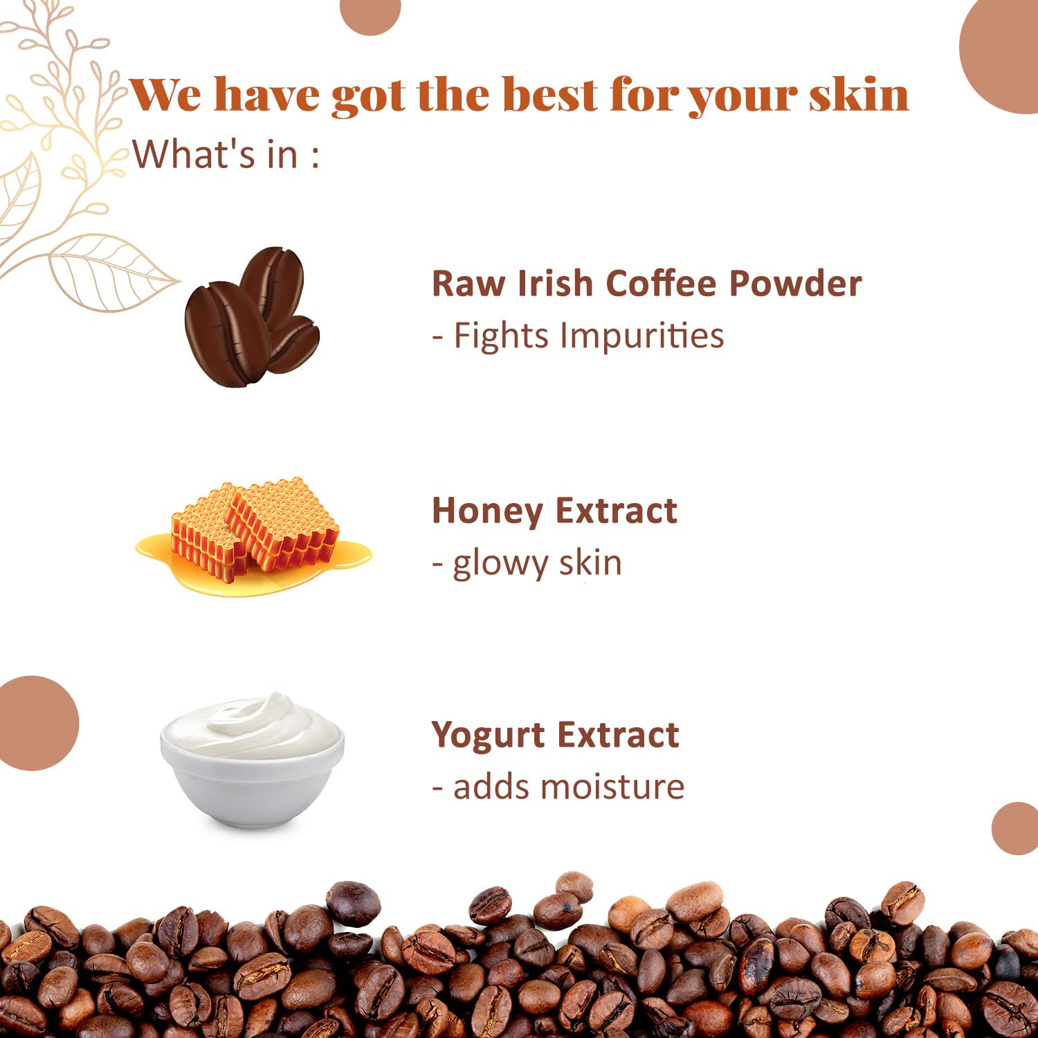 NutriGlow Natural Coffee Face Cleanser with Yogurt & Honey - Deep Cleansing Blackhead Remover & Exfoliating Face Wash for Acne Prone Skin (100g) | Gentle Daily Skincare for Women & Men | Perfect for Morning & Night Routine