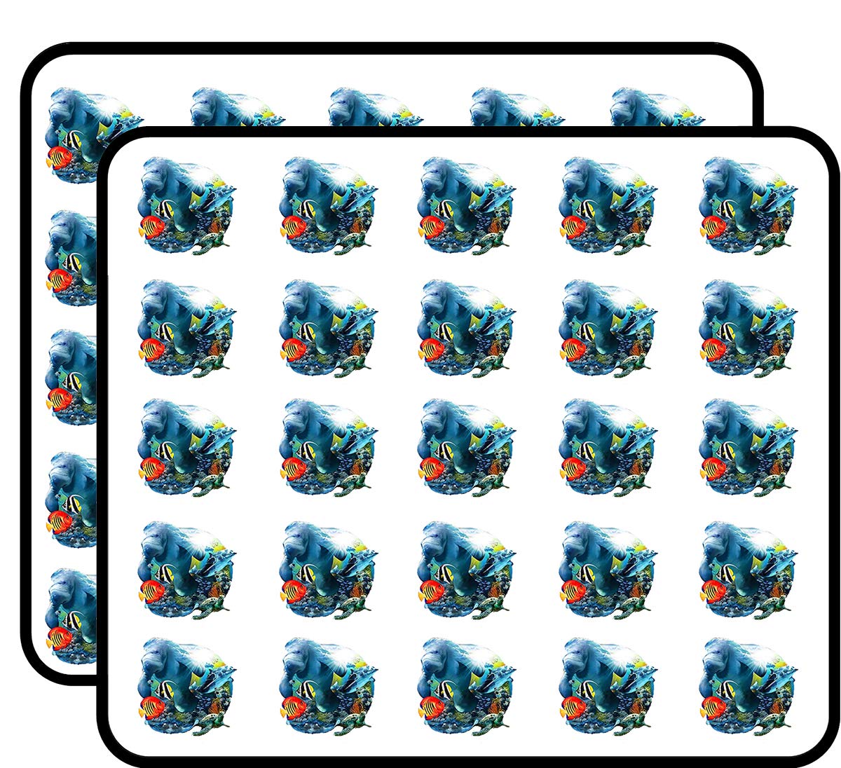 50 Pack Manatee Vinyl Stickers - 1 Inch Durable Waterproof Decals for Laptop, Car, Phone, Water Bottle & Notebook - Perfect for DIY Crafts, Scrapbooking & Personalizing Devices