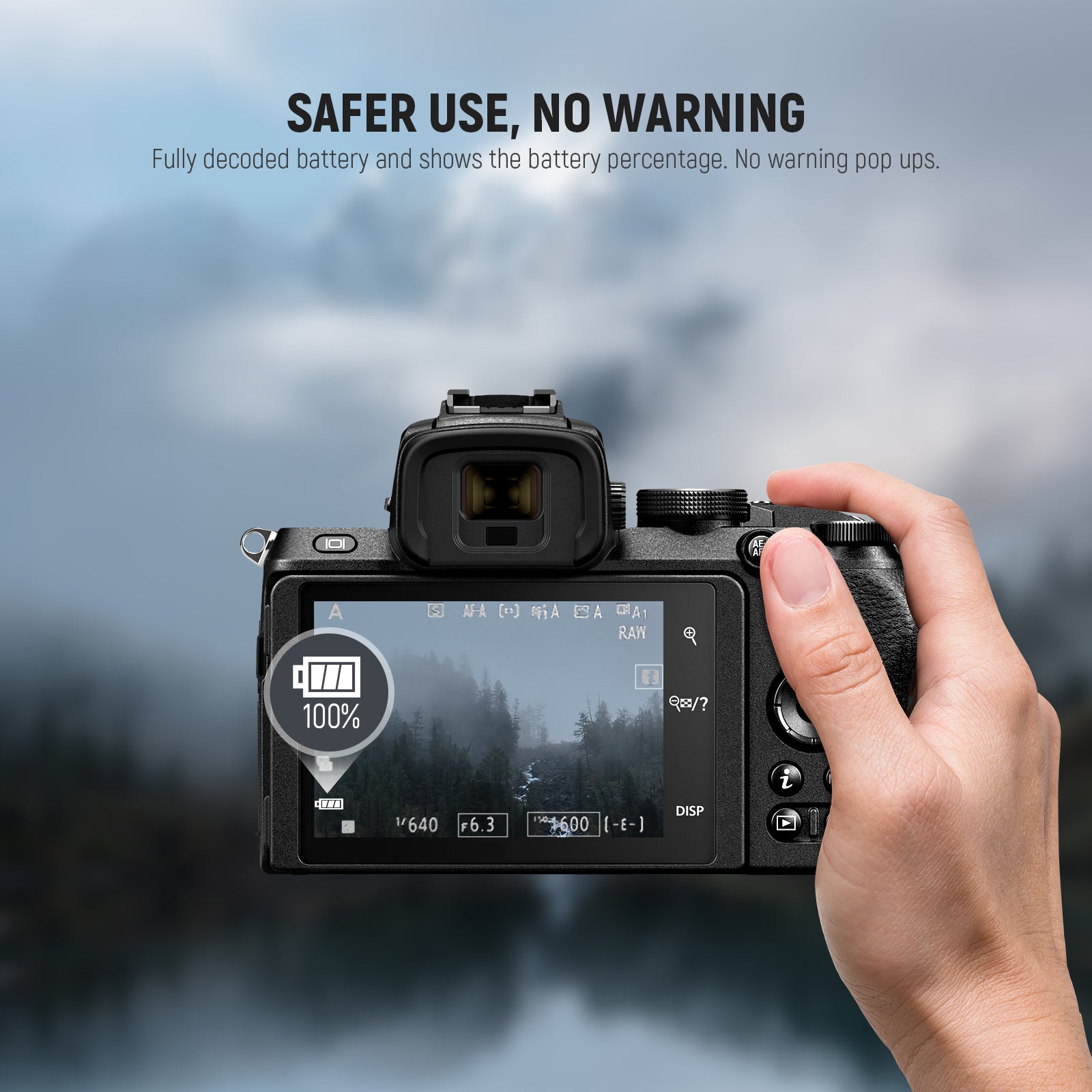 NEEWER 1250mAh EN-EL25 Replacement Battery for Nikon DSLR Cameras - Compatible with Nikon D3500, D5600 & More - Perfect for Travel Photography & Extended Shooting Sessions