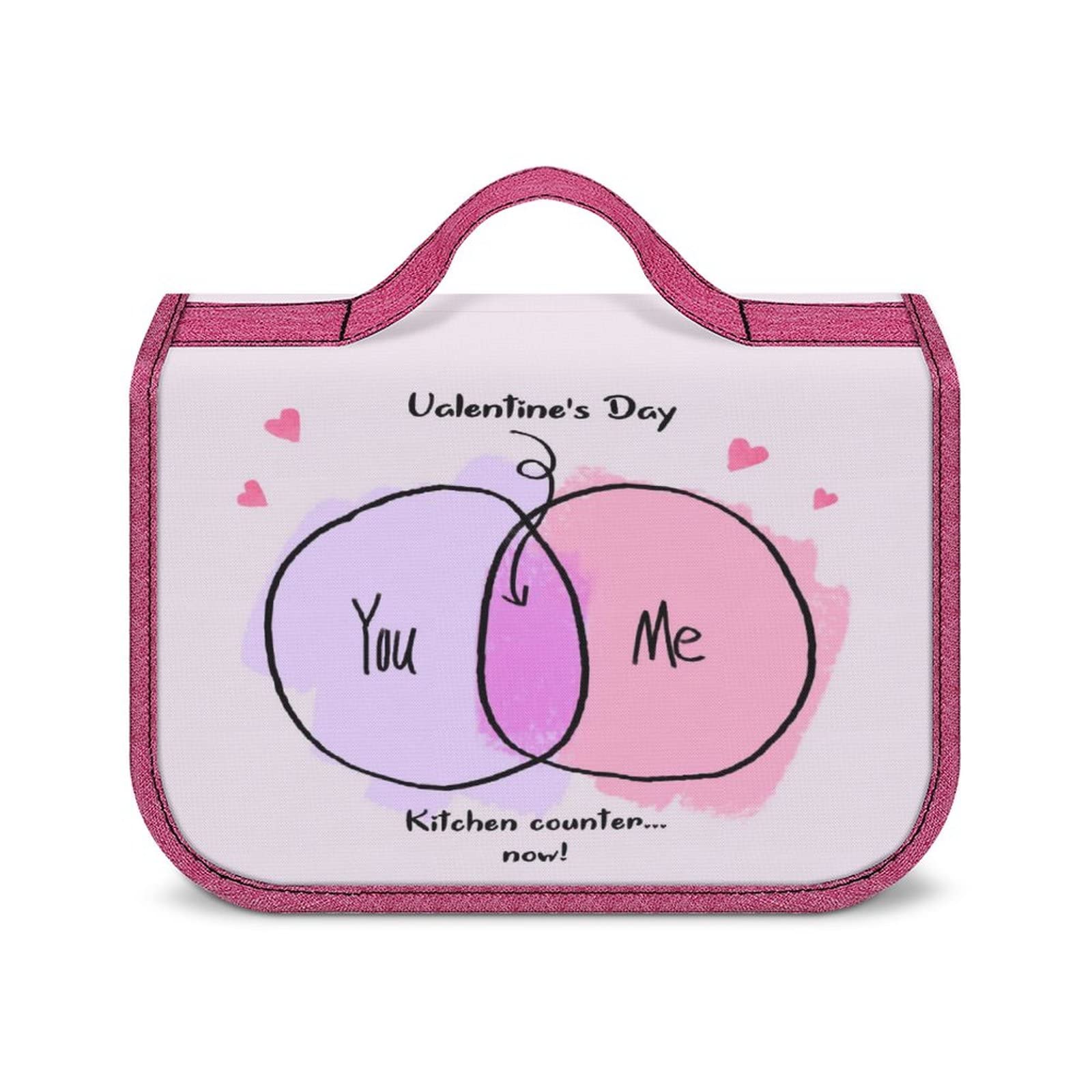 Romantic Verse Makeup Bag - Valentine's Day Gift & Travel Organizer for Cosmetics & Toiletries - Perfect for Bathroom & Travel