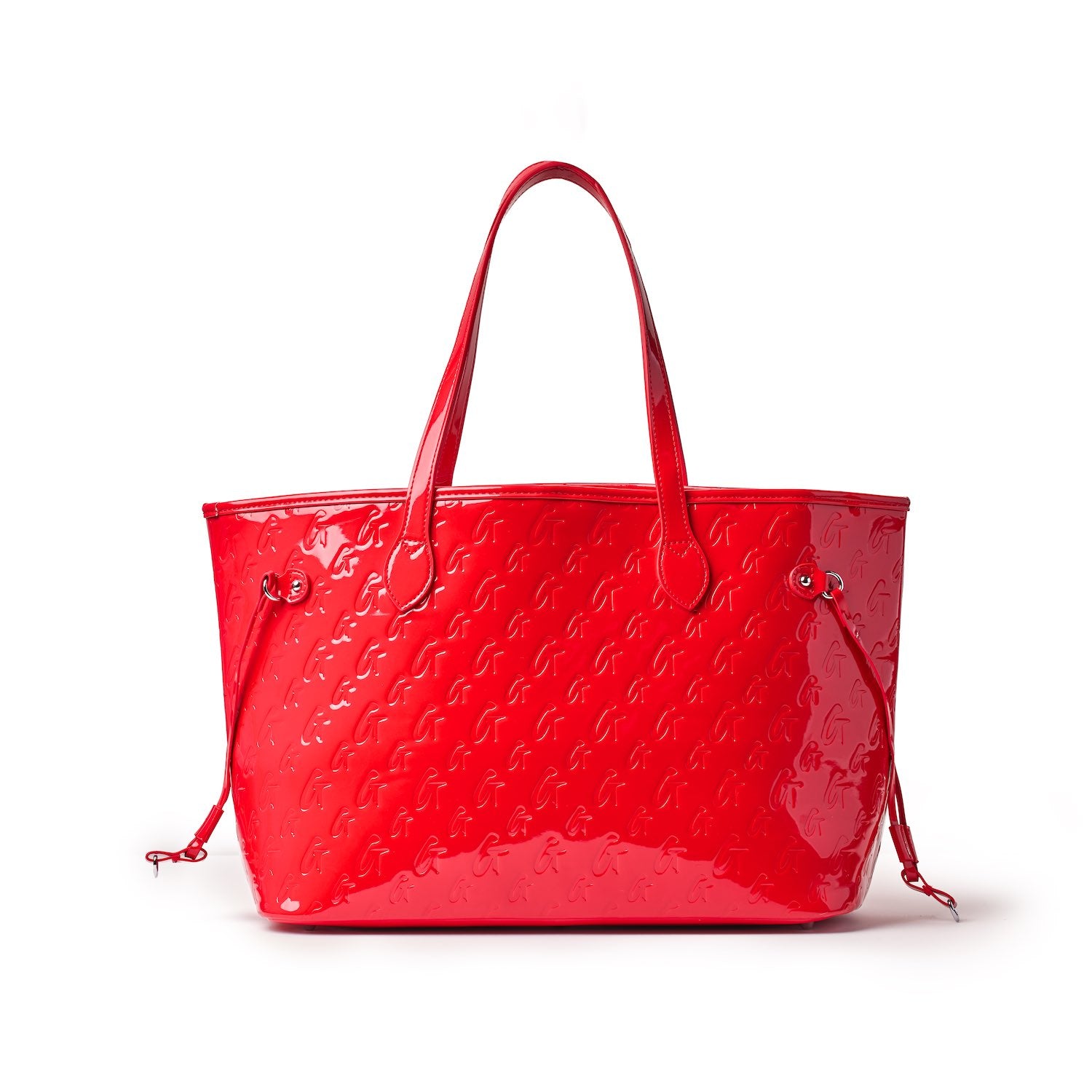 Monogram Glam Tote Bag in Mirror Red - Stylish Designer Handbag for Women, Perfect for Work, Travel & Everyday Use