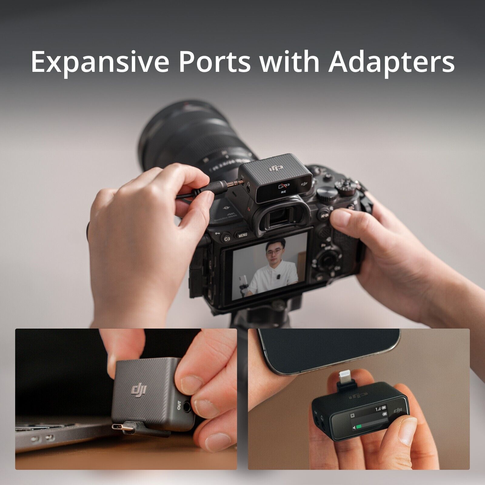 DJI Mic Wireless Lavalier Microphone (1TX + 1RX) - Professional Clip-on Mic for Vlogging, Interviews, YouTube & Live Streaming
