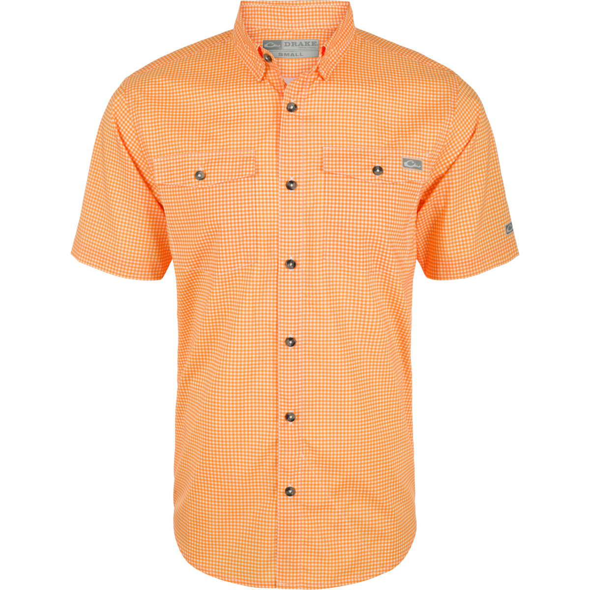 Men's Fraternity Gingham Check Short Sleeve Shirt - Casual Button Down for College, Parties & Summer Outfits