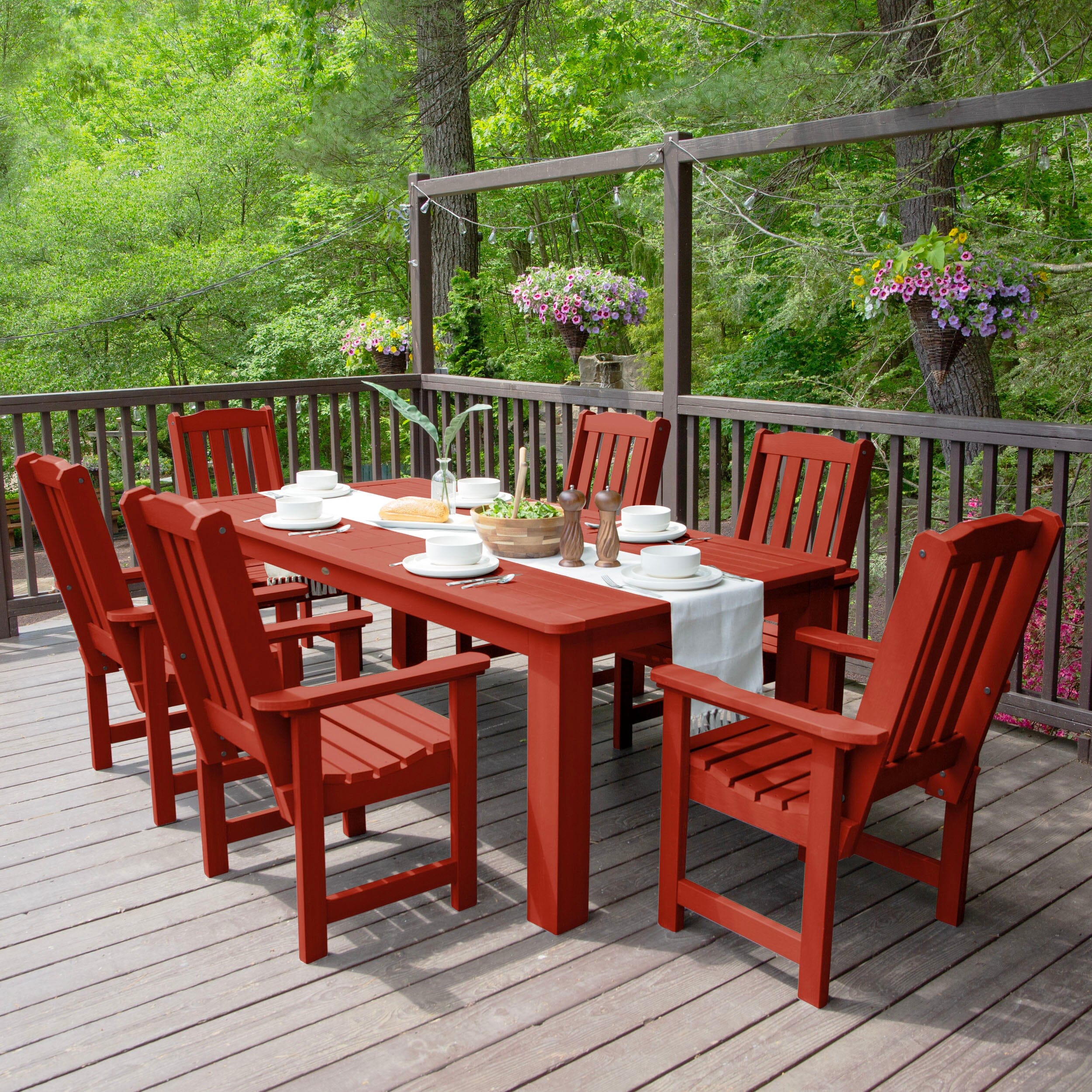 **Lehigh 7-Piece Rectangular Outdoor Dining Set - 42