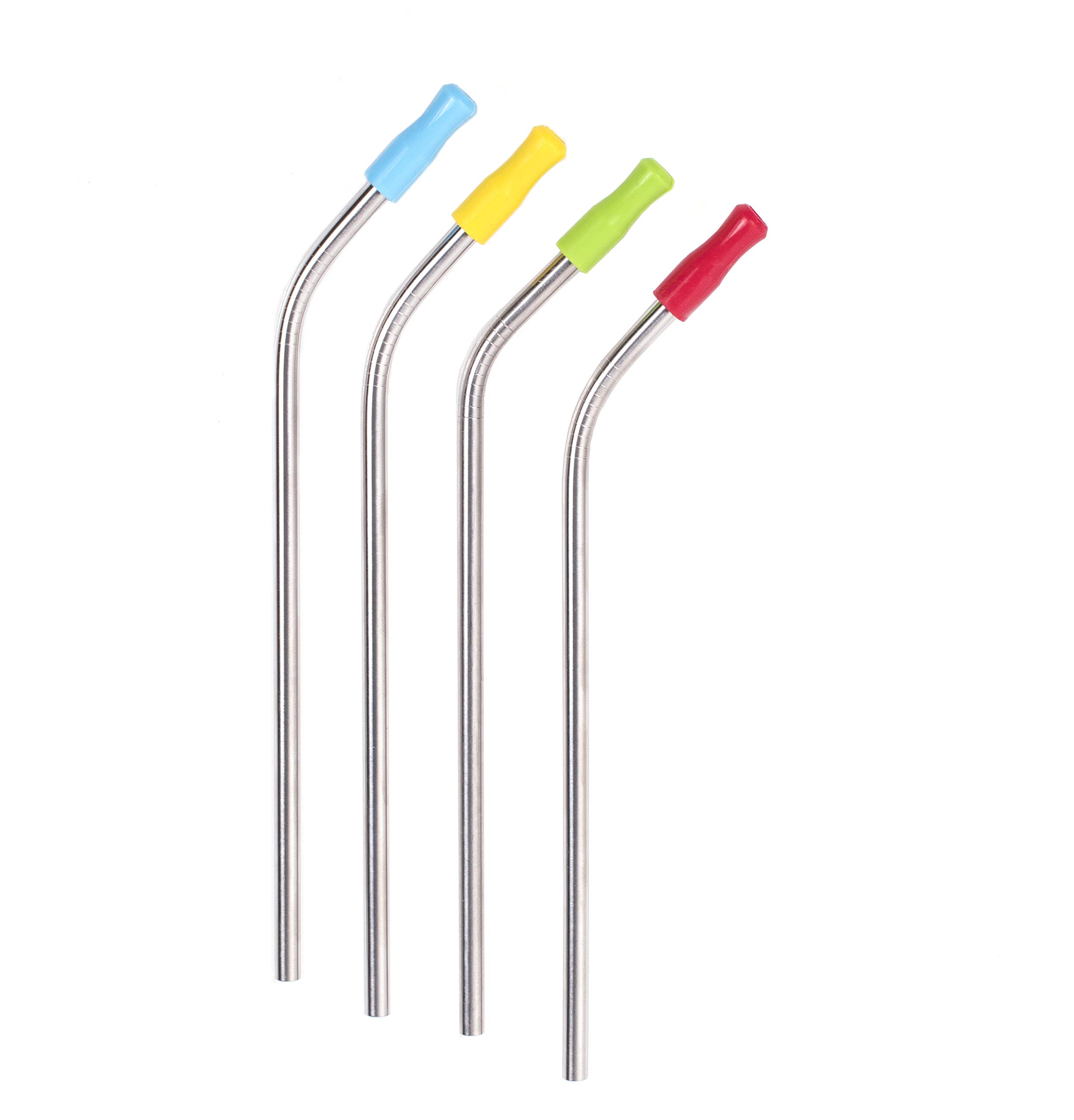 24-Pack HIC Kitchen Silicone Straw Tips with Zipper Mesh Storage Bags - Reusable, BPA-Free Drinking Straw Covers for Smoothies, Iced Coffee & Travel Cups