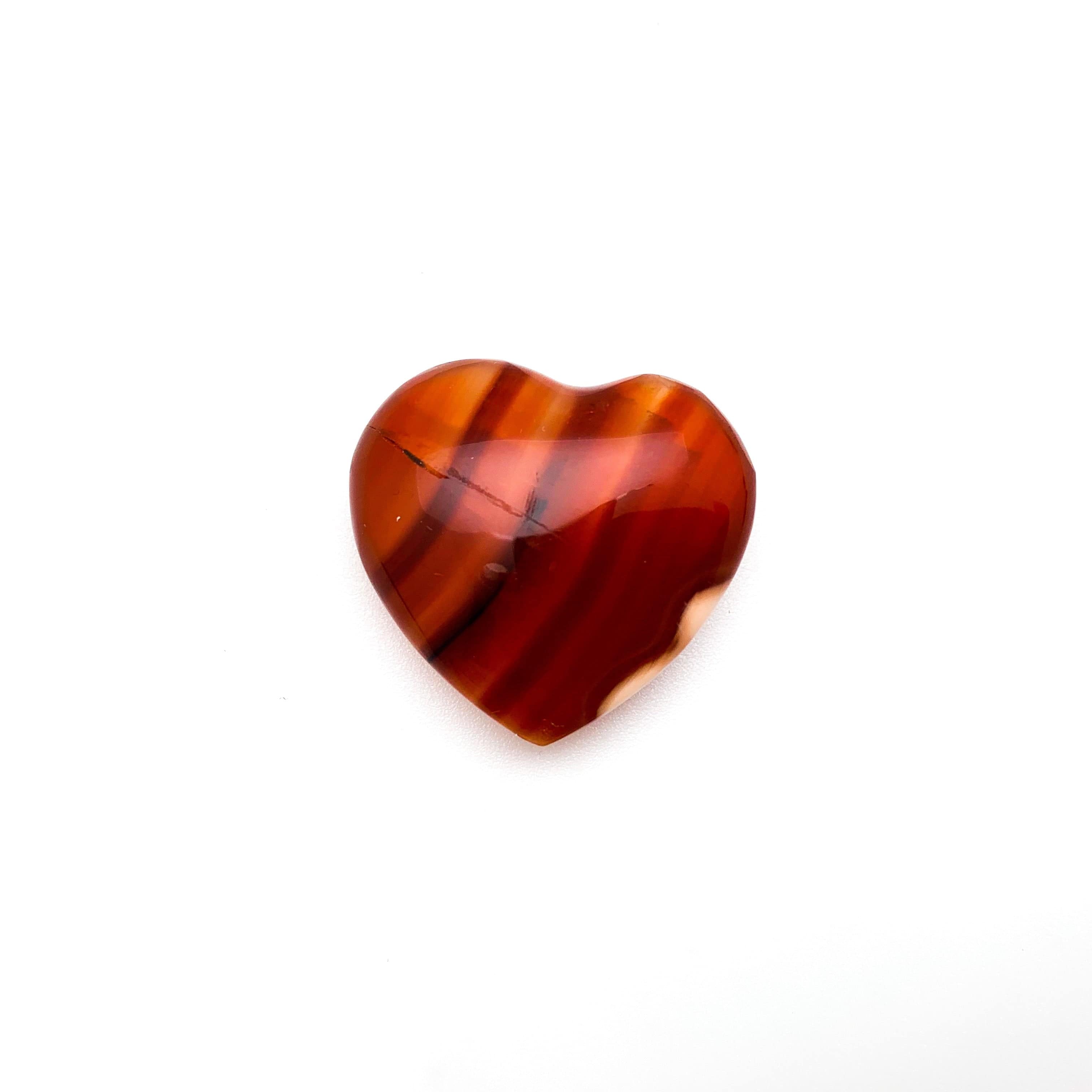 Natural Carnelian Puff Heart Pendant - Healing Crystal Jewelry for Women, Chakra Balancing Gemstone Necklace - Perfect for Meditation, Yoga & Spiritual Gifts