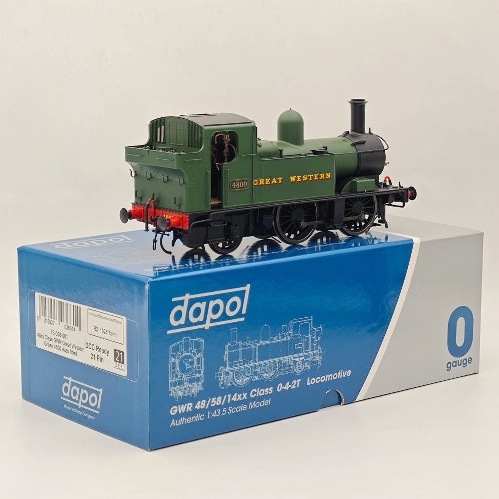 Dapol 7s 006 001 O Gauge 48xx Class GWR Great Western Green 4800 21DCC Model Train - Perfect for Railway Enthusiasts & Collectors, Ideal for Home Layouts & Displays
