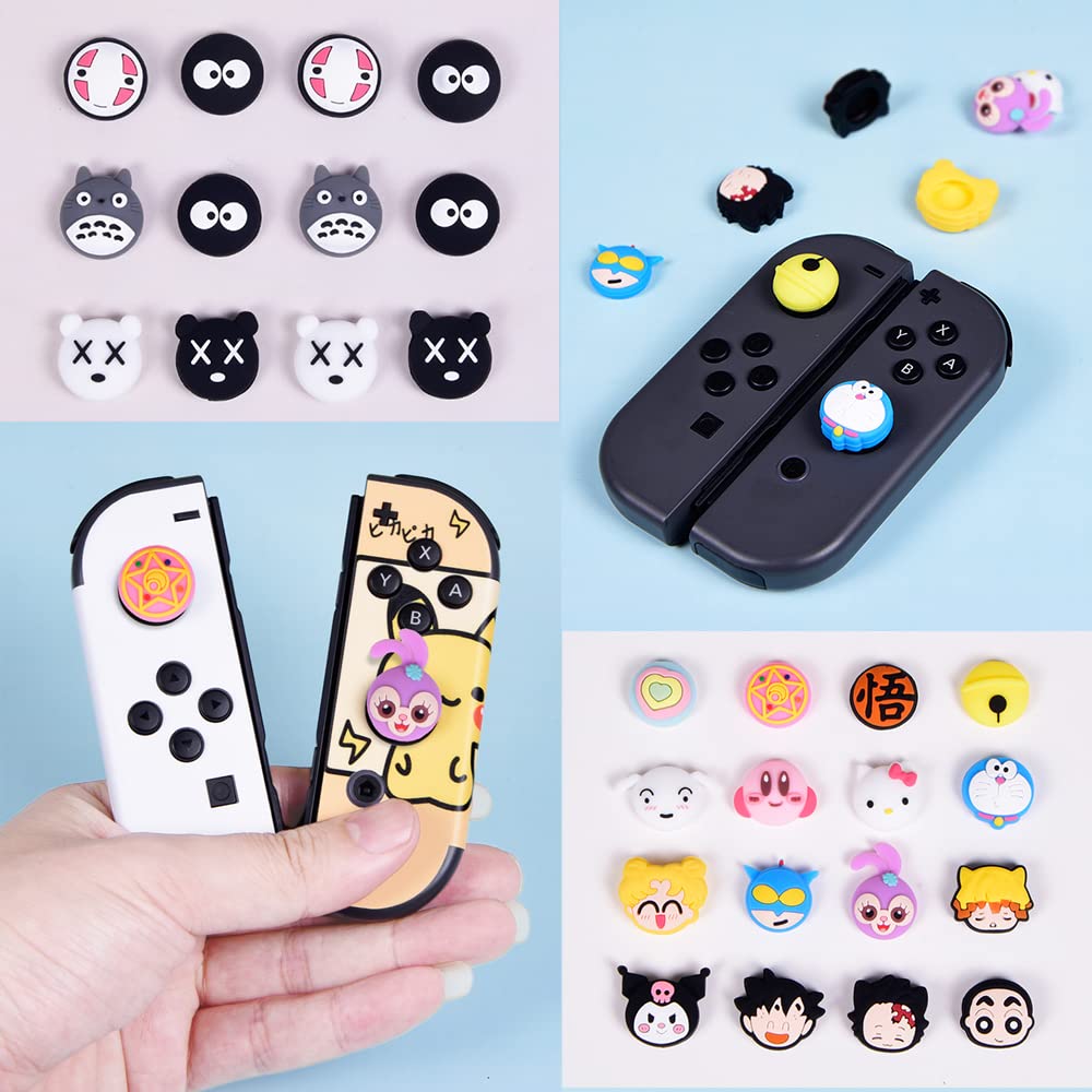 Viwind Soft Silicone Thumb Grip Caps for Nintendo Switch/OLED/Switch Lite - 3D Cute Mario Joy-Con Joystick Cover - Enhance Gaming Comfort for Long Play Sessions