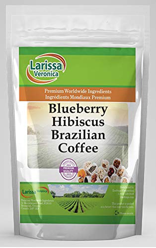 Premium Blueberry Hibiscus Flavored Brazilian Coffee Beans - Gourmet, Naturally Flavored, Whole Bean Coffee (16 oz, 3-Pack) - Perfect for Morning Brew, Gifts & Specialty Coffee Lovers