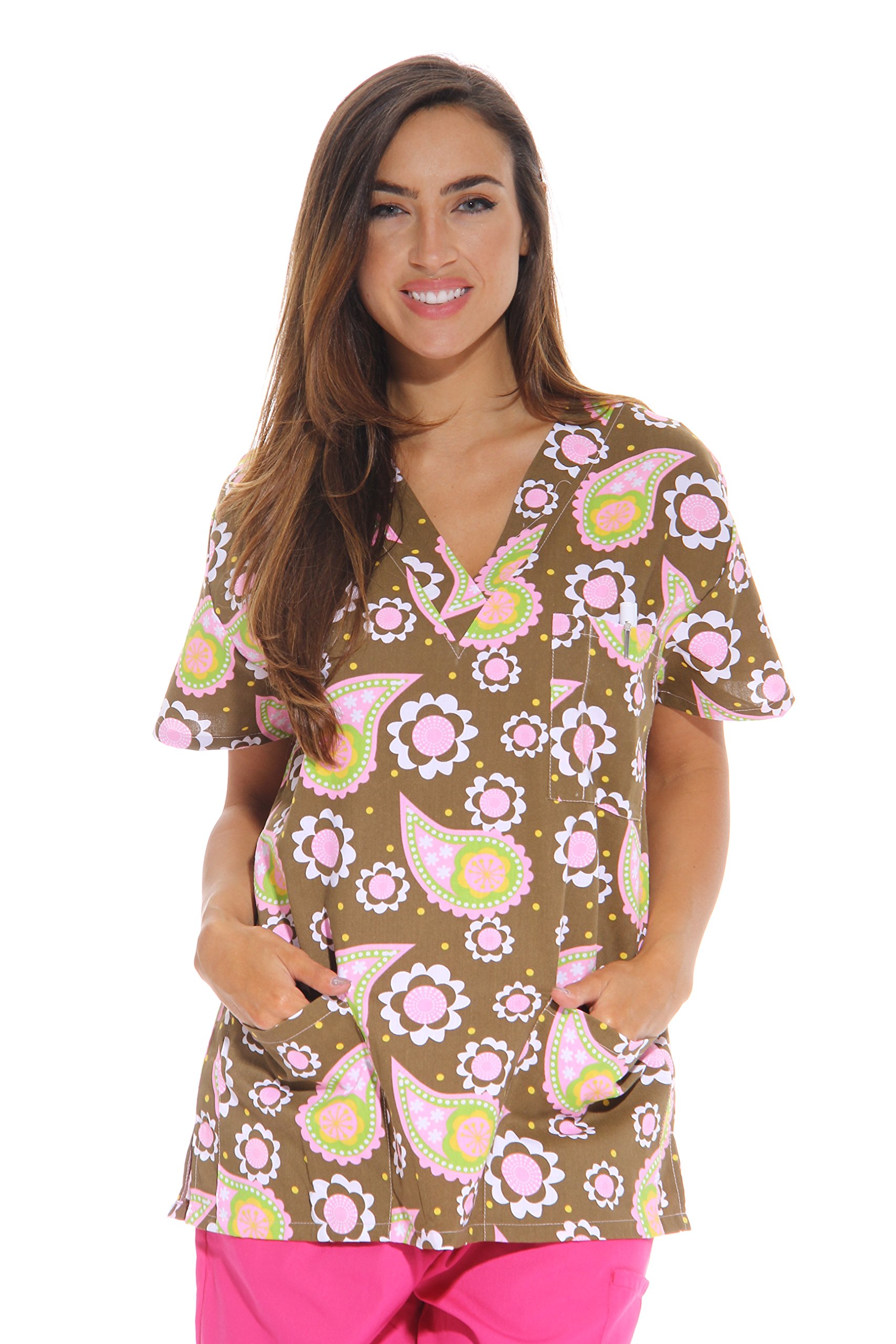 Just Love Women's Holiday Scrub Tops - Comfortable Medical Uniform for Nurses & Healthcare Professionals | Perfect for Christmas, Halloween & Seasonal Workwear
