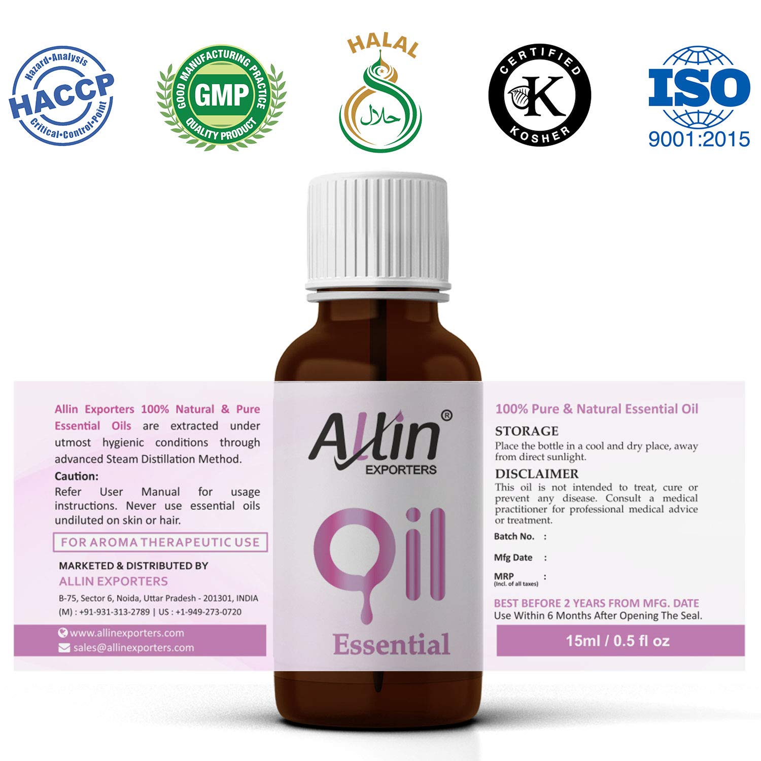 Pure Natural Undiluted Cypress Essential Oil 15ml - 100% Therapeutic Grade for Skincare, Haircare & Aromatherapy | Stress Relief, Massage Oil & Diffuser Blends