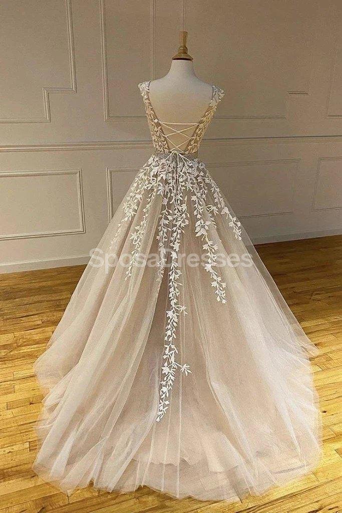 Elegant Lace Applique A-Line Evening Prom Dresses for Women - Formal Party Gowns for Homecoming, Ball & Special Occasions | Style 12274