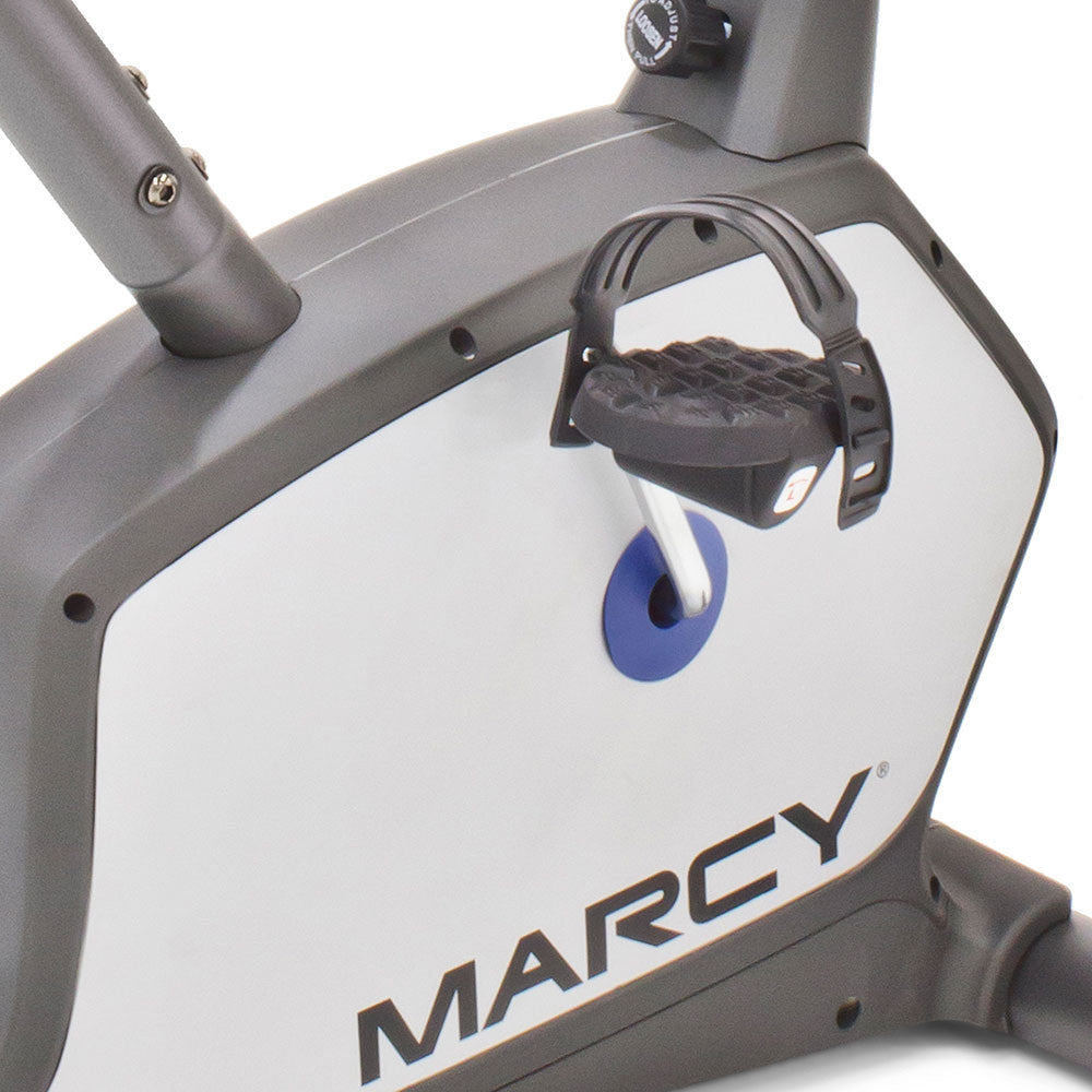 Marcy Magnetic Resistance Upright Exercise Bike NS-1201U - Home Gym Equipment for Cardio Workouts & Indoor Cycling Training
