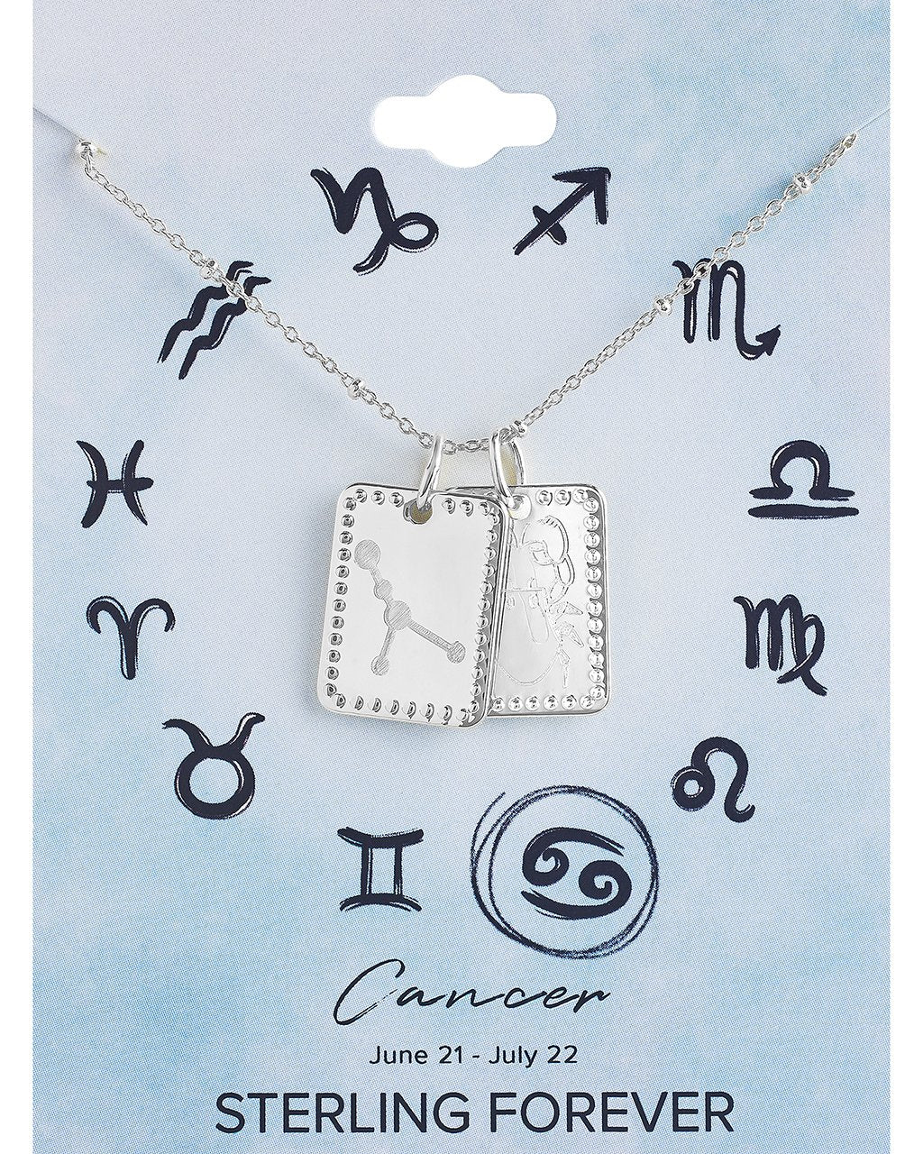 Personalized Zodiac Sign Tag Necklace - Custom Name & Date Pendant for Women & Men - Perfect for Birthdays, Anniversaries & Gifts