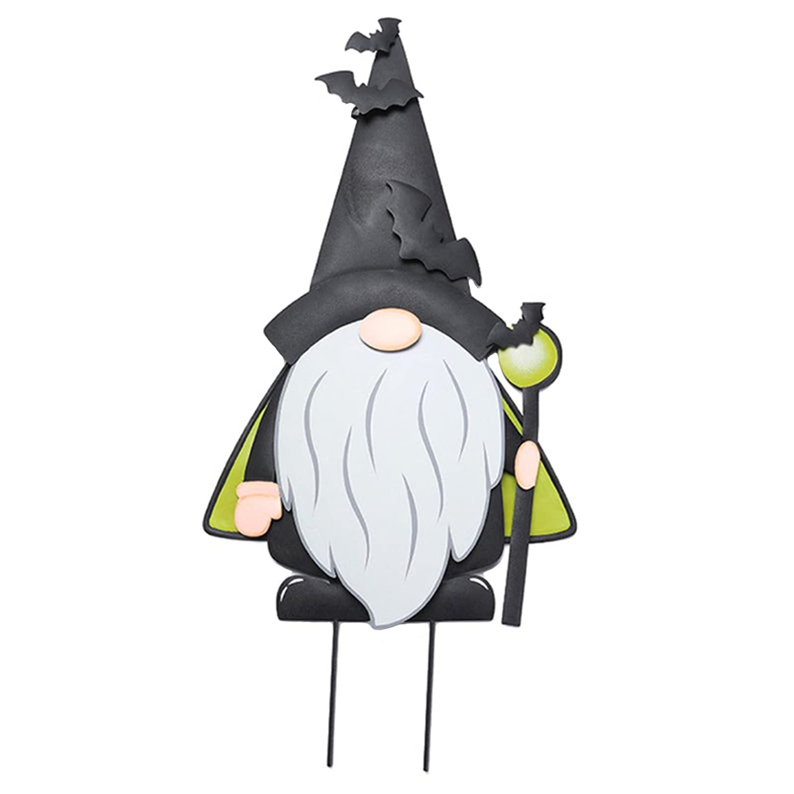 Halloween & Autumn Decorative Garden Gnome with Metal Stand - Outdoor Yard Decor for Fall & Holiday Season - Perfect for Porch, Lawn, and Seasonal Display