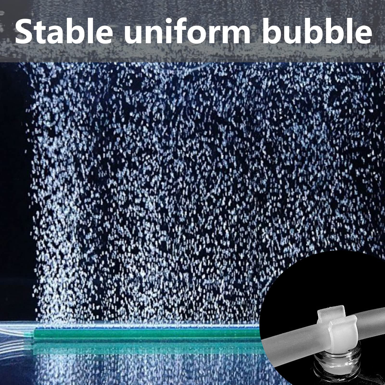 8 Inch Air Stone Bar Bubble Diffuser Set with Suction Cups - Aquarium Air Stone for Fish Tank Oxygenation - Perfect for Freshwater/Saltwater Tanks, Hydroponics & Pond Aeration