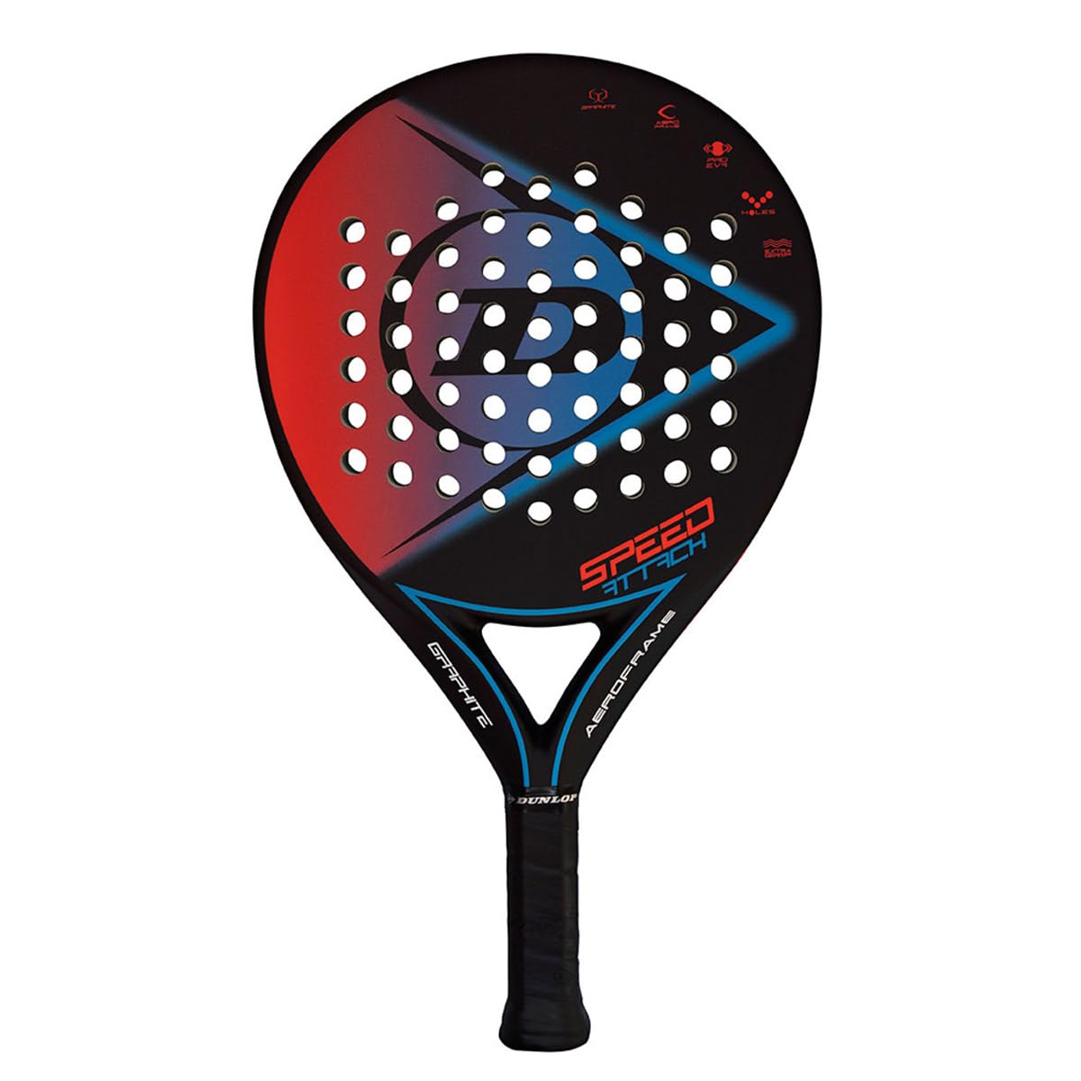 Dunlop Sports Attack Padel Racket - Premium Carbon Fiber Paddle Tennis Racket for Men & Women - Perfect for Indoor & Outdoor Padel Matches, Training & Recreational Play