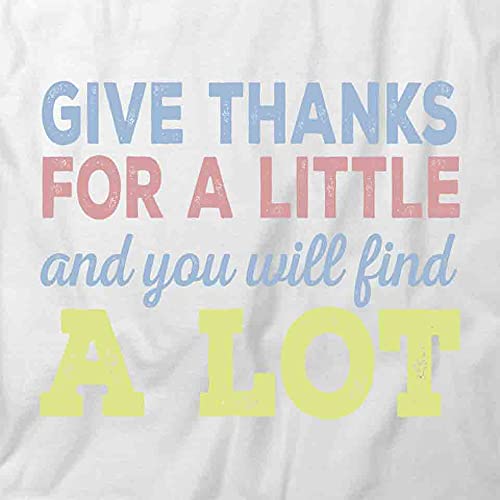 Give Thanks Graphic T-Shirt | White Printed Tee with Inspirational Design - Perfect for Thanksgiving, Family Gatherings & Casual Wear