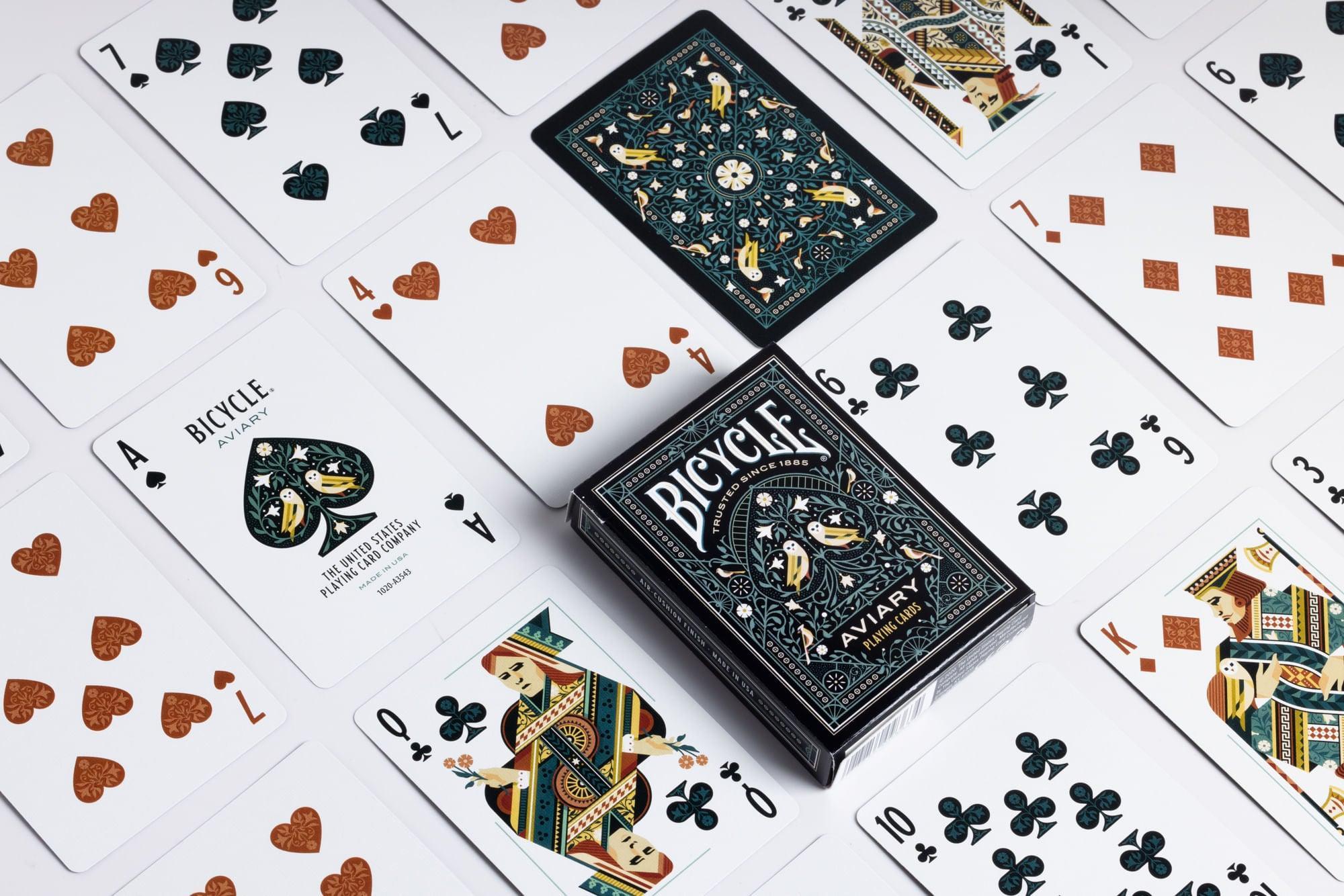 Premium Bicycle Aviary Playing Cards - USPCC Standard Deck with Exotic Bird Designs - Perfect for Card Games, Magic Tricks, and Collectors