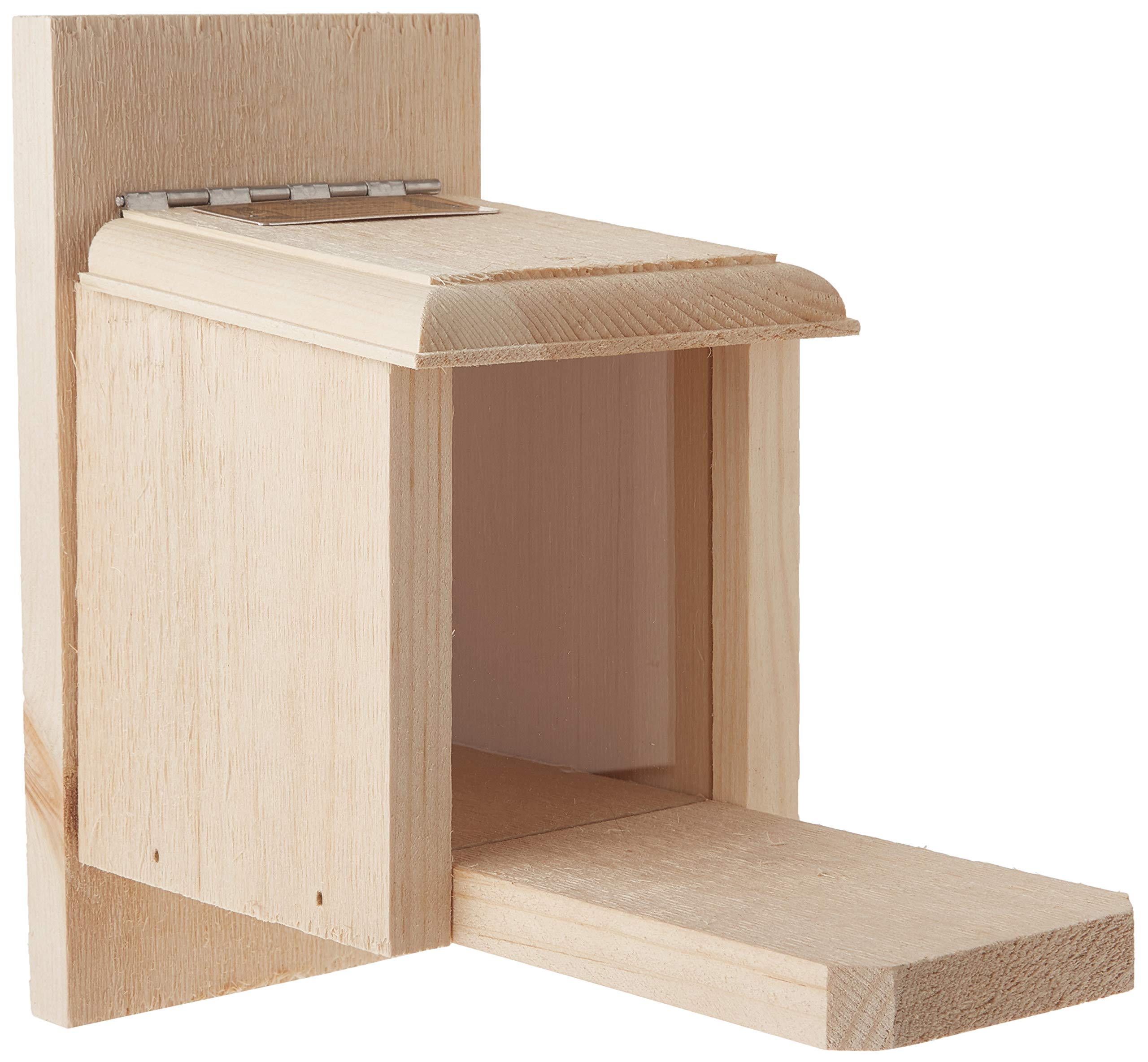 Premium Wooden Squirrel Peanut Feeder Box - Outdoor Wildlife Feeding Station for Backyard, Garden, and Park Use