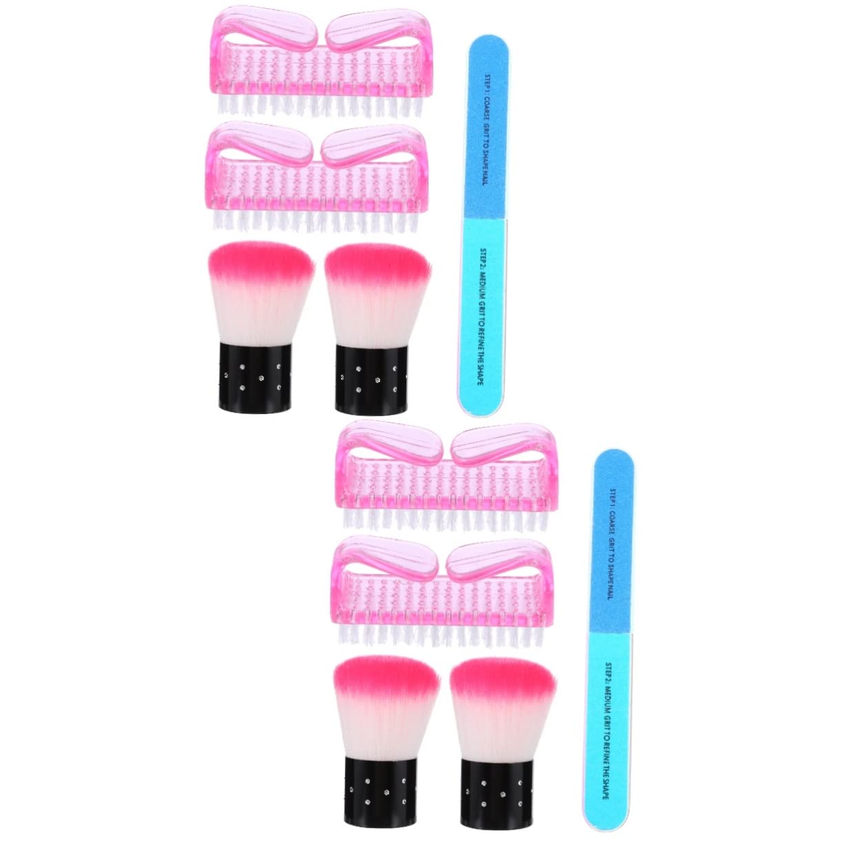 FOMIYES 10-Piece Nail Care Kit - Dust Brush, Nail File Brush, Pedicure Tools, Toenail Cleaner & Artificial Fiber Buffer Set for Professional Manicure & Pedicure | Portable Makeup Gadgets for Home, Salon & Travel Use