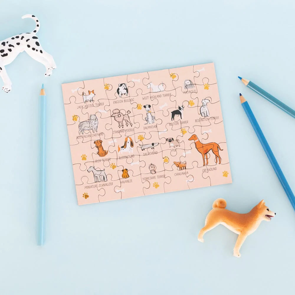 Bow Wow Breeds Mini Puzzle - Fun Dog Breed Jigsaw Puzzle for Kids & Adults - Perfect for Family Game Night, Classroom Activities & Pet Lover Gifts