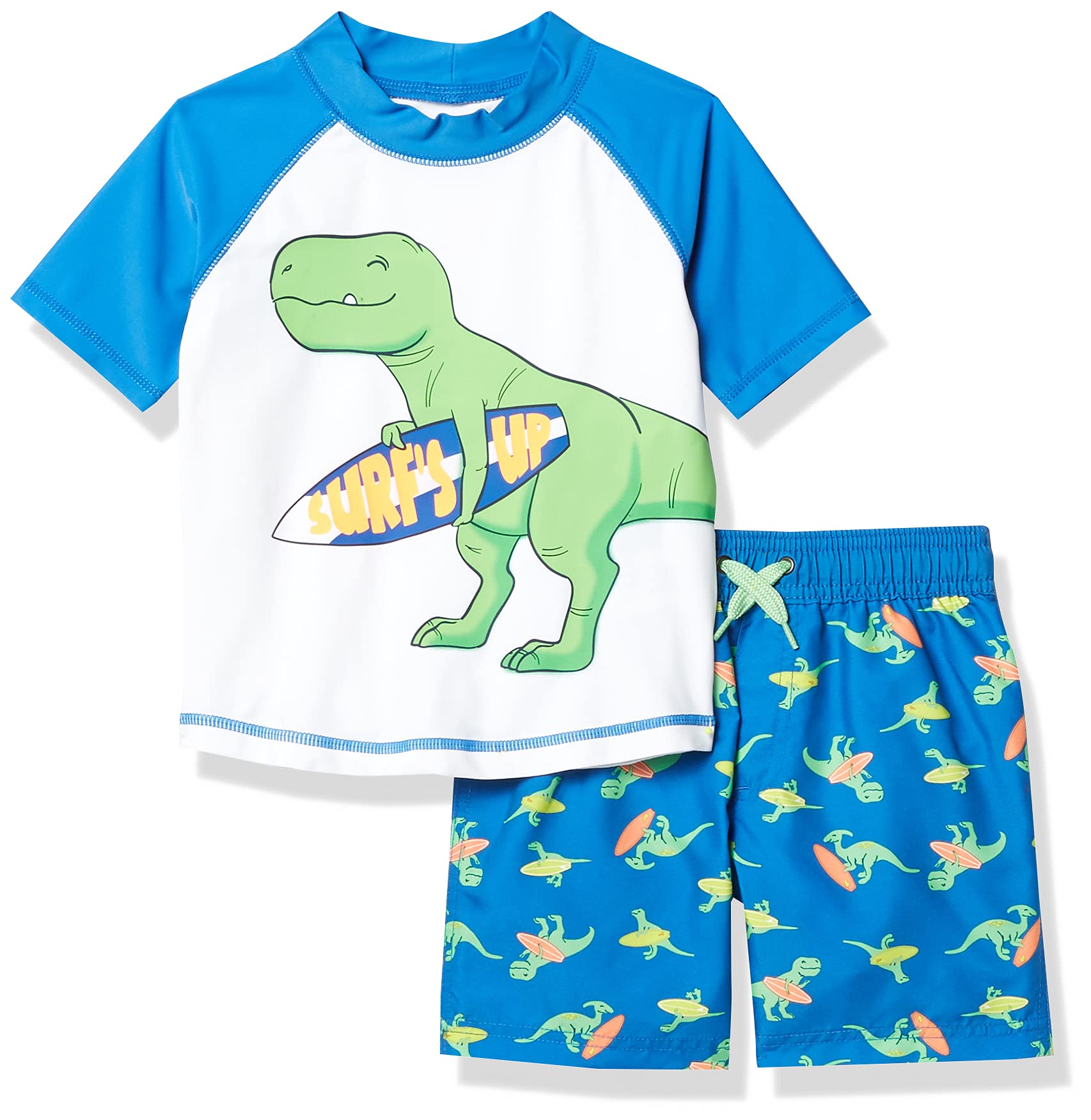 Carter's Baby Boys' Swimsuit Trunk & Rashguard Set - UPF 50+ Sun Protection Swimwear for Toddlers & Infants - Perfect for Beach, Pool & Summer Water Activities