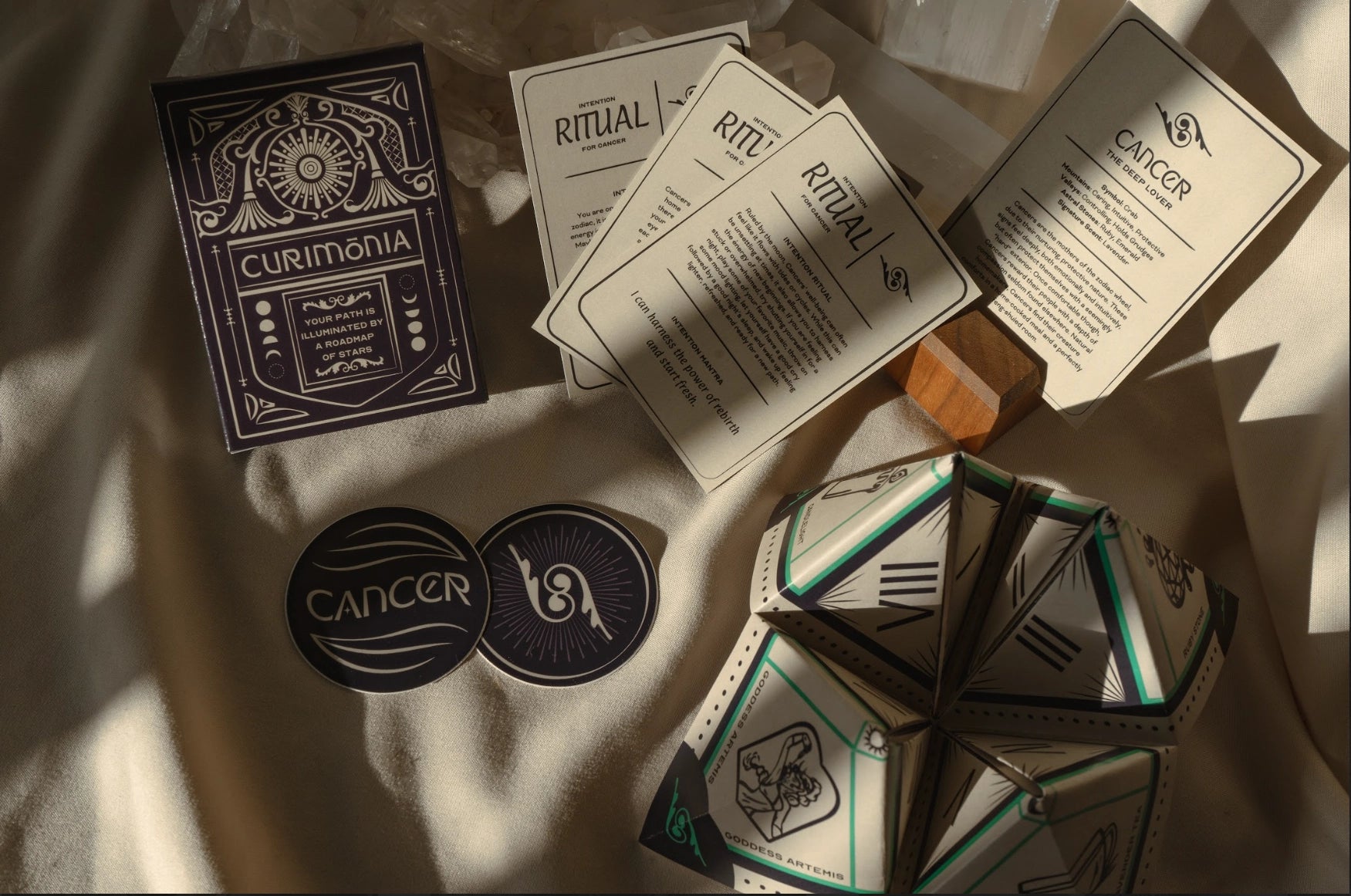 Zodiac Ritual Kit with Intention Cards & Fortune Teller - Astrology Divination Set for Spiritual Guidance, Meditation & Tarot Reading