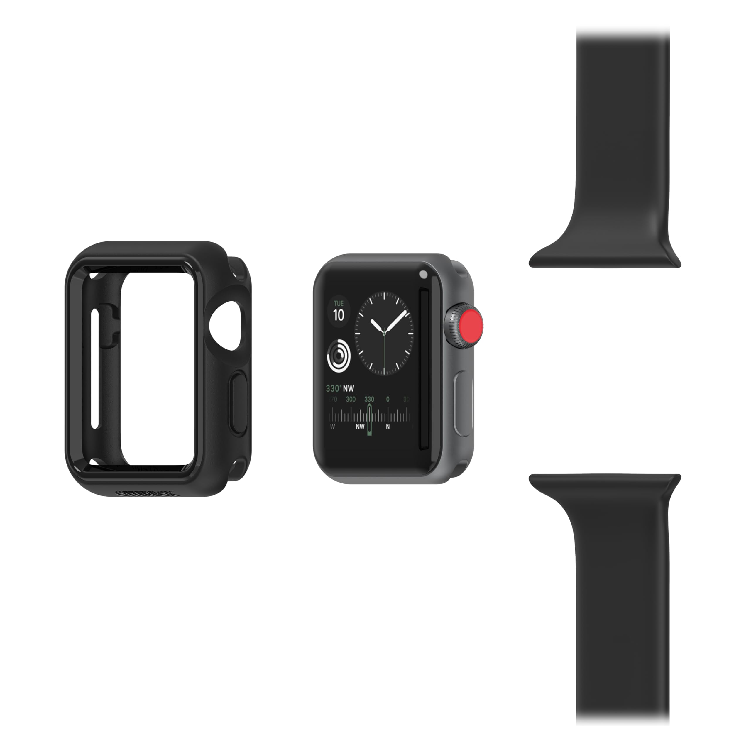 OtterBox Shockproof & Drop-Proof Protective Case for Apple Watch Series 3 (38mm) - Sleek Black Bumper Guards Display & Edges | Perfect for Workouts, Outdoor Activities & Daily Wear